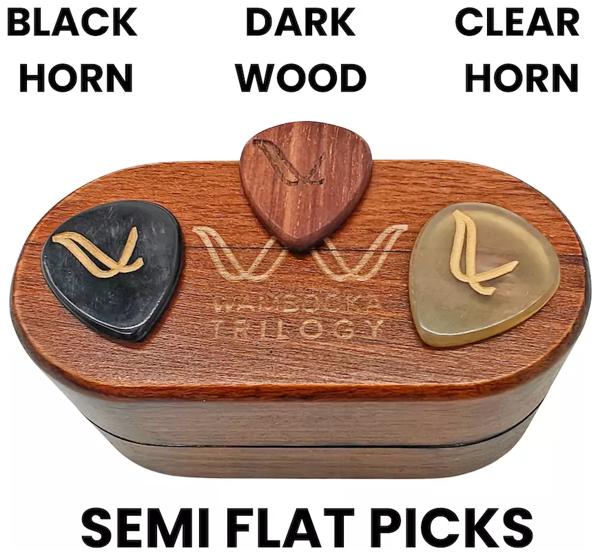 Wambooka Triogoly Picks Set 3pcs Semi Flat