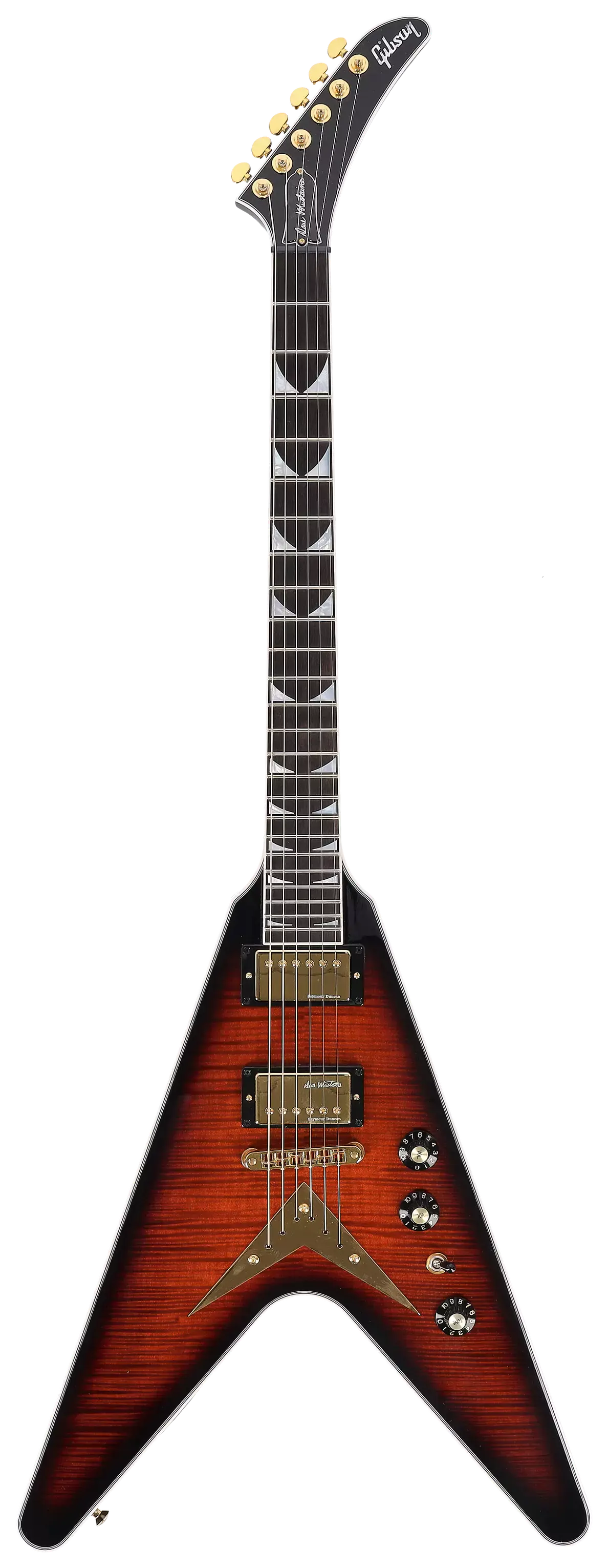 Gibson LTD Dave Mustaine Flying V EXP Red Amber Burst #DMV70