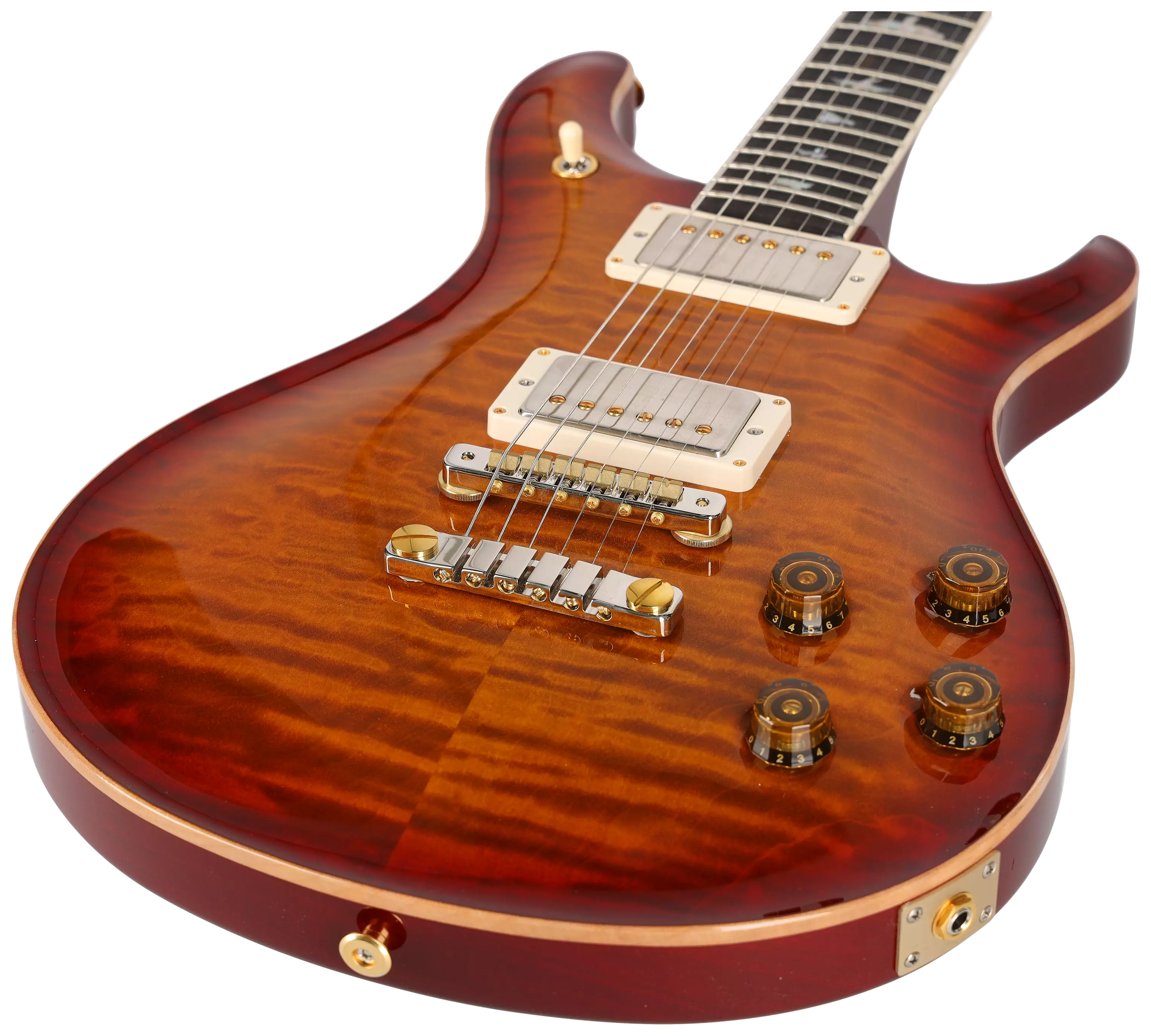 PRS McCarty 594 Dark Cherry Sunburst 10 Top Quilted Stained MN EB 2