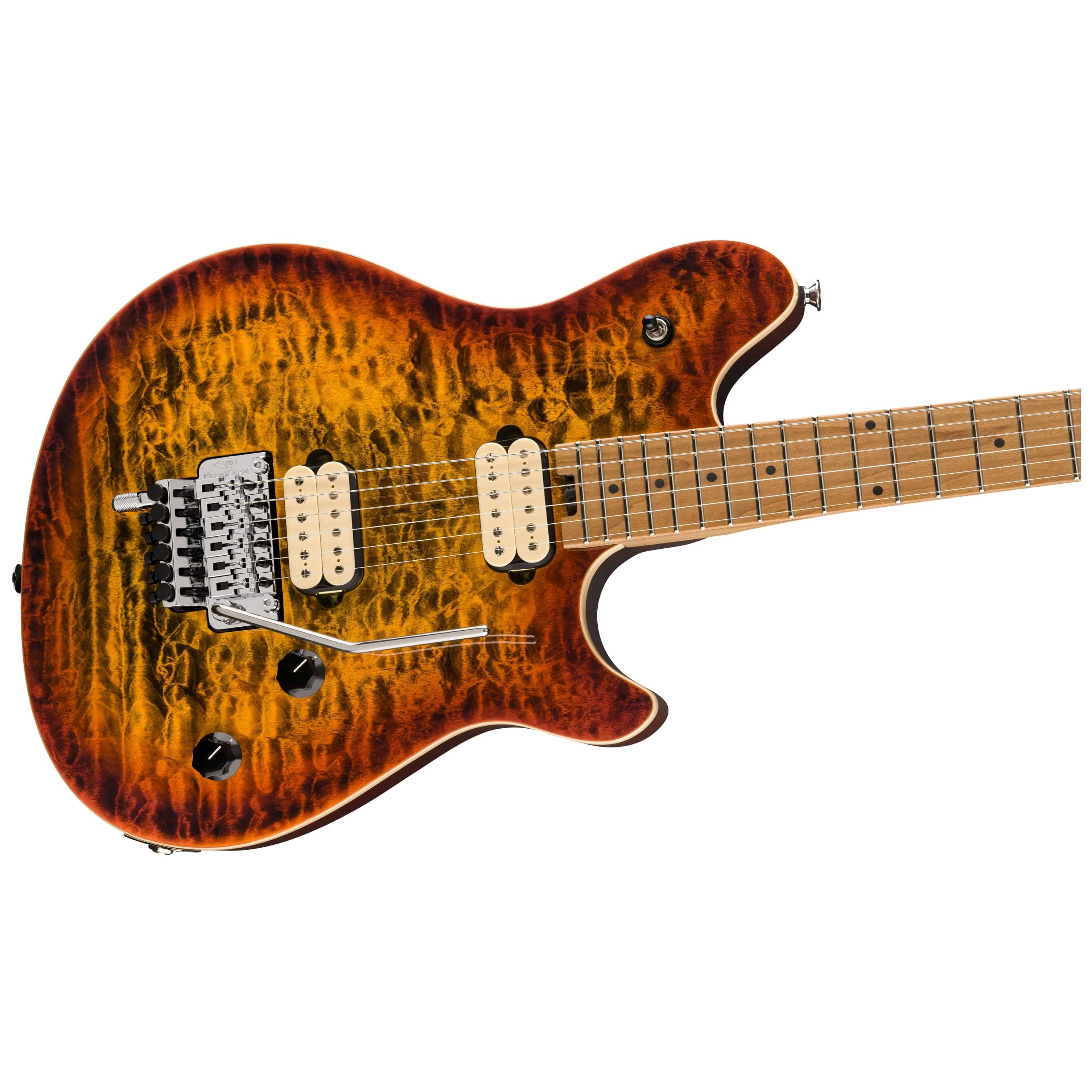 EVH Wolfgang Special QM Baked MN Tiger Eye Glow 4