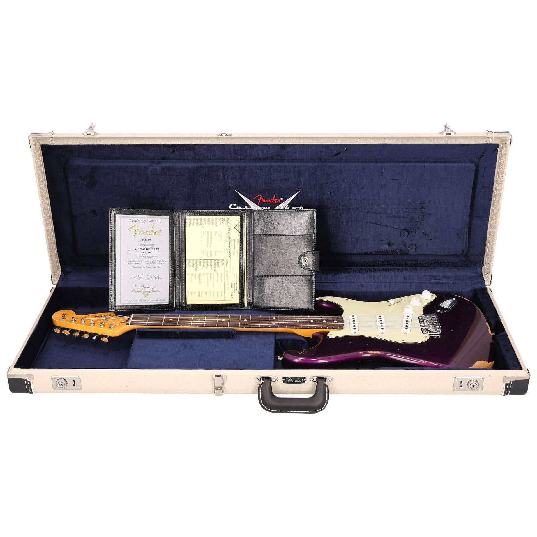 Fender Custom Shop 1963 Stratocaster Relic Aged Purple Metallic #1 16