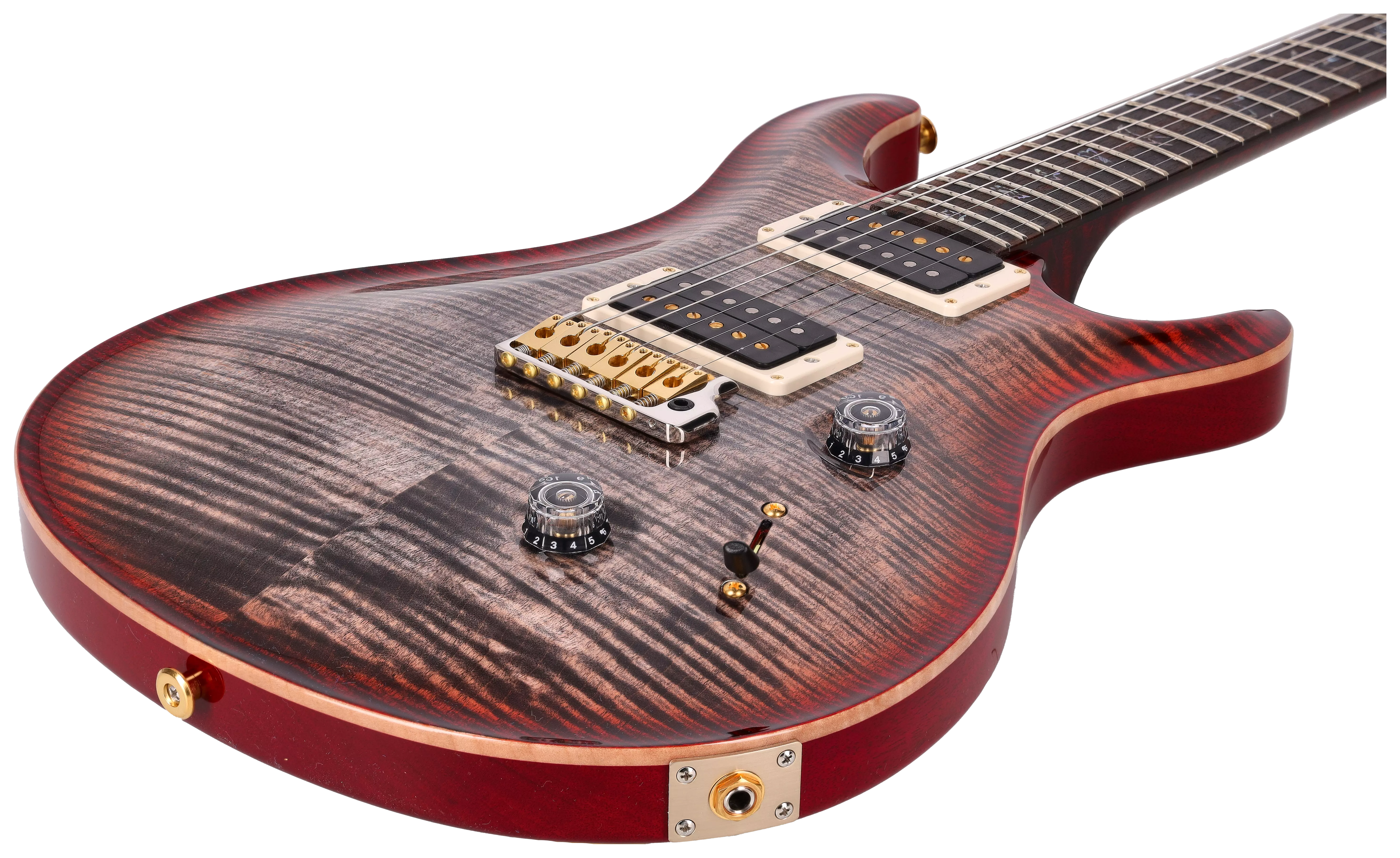 PRS Custom 24 Wood Library 10 Top Charcoal Cherry Burst session Select #0377188 9