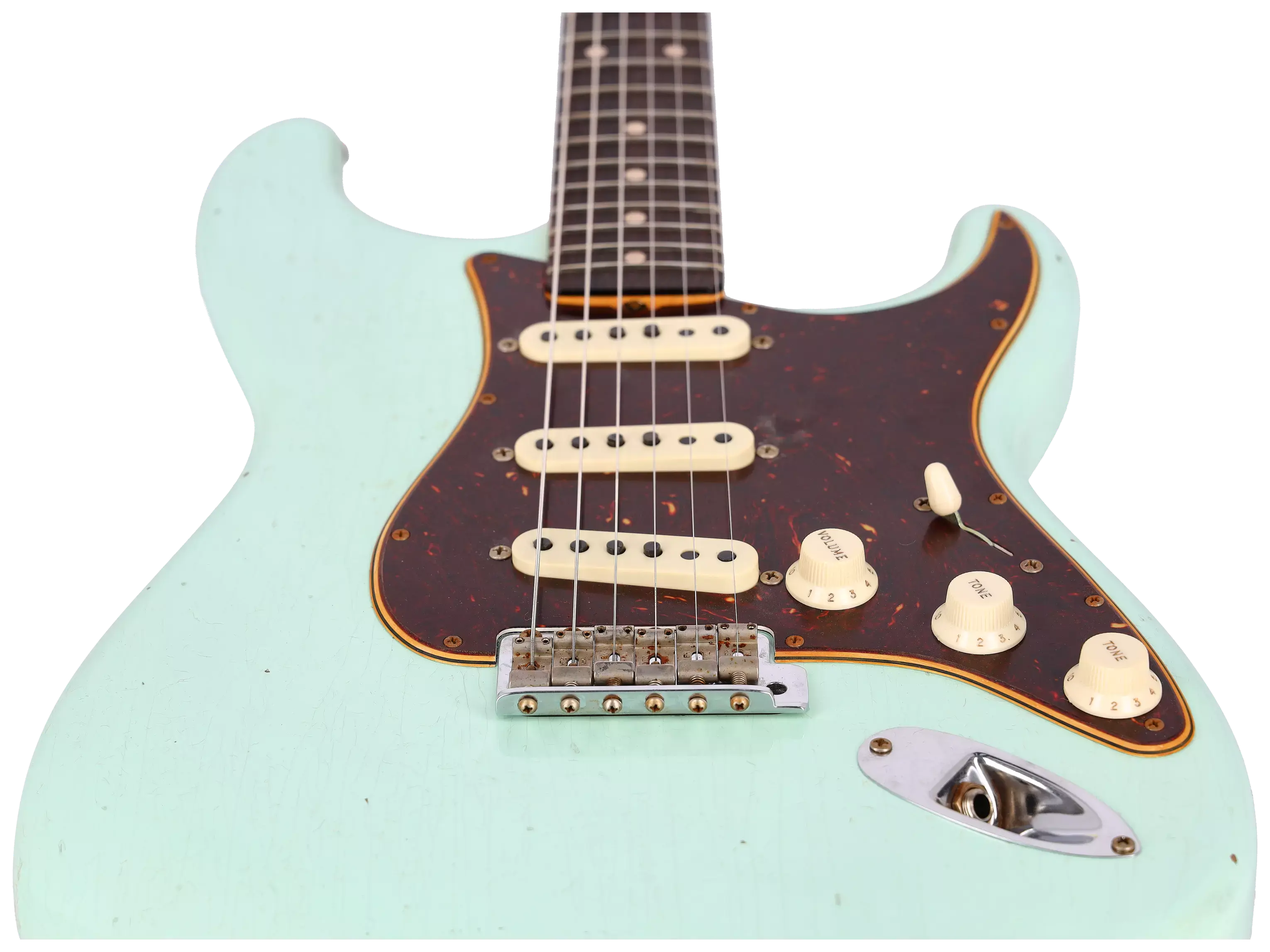 Fender Custom Shop 1962 Stratocaster Journeyman Relic Faded Aged Surf Green #R121524 4