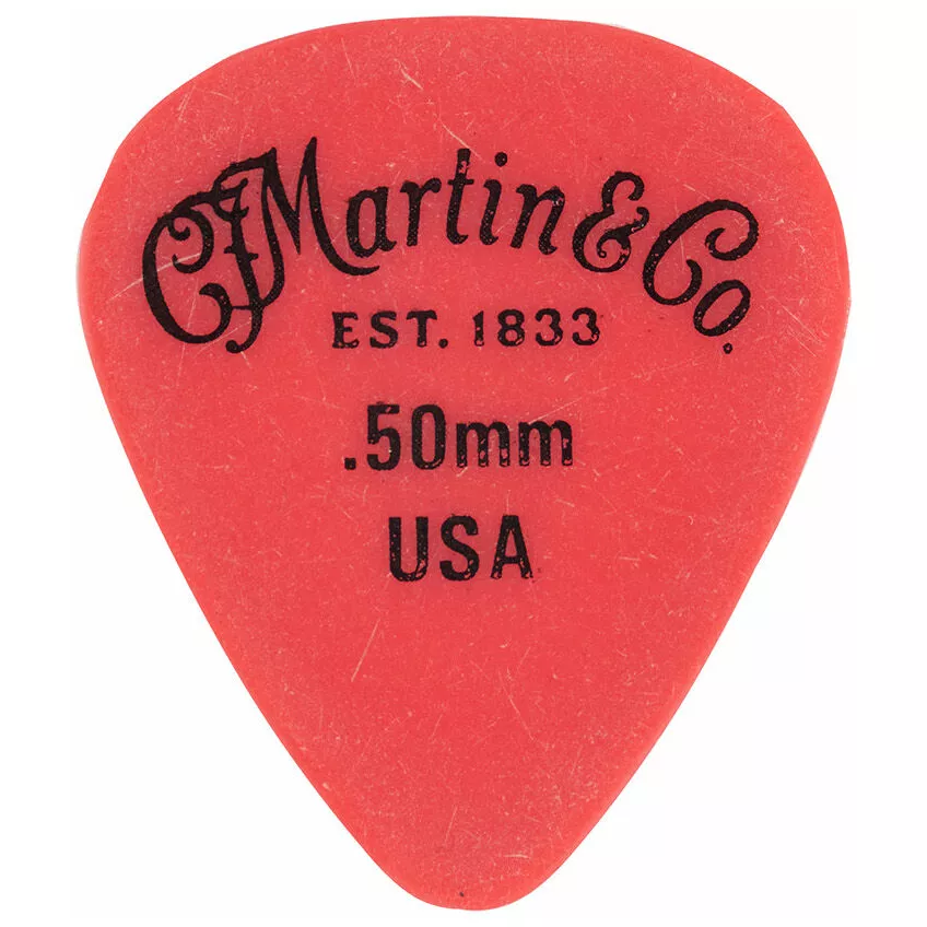 Martin Delrin Picks 0.50mm 12 pcs Red