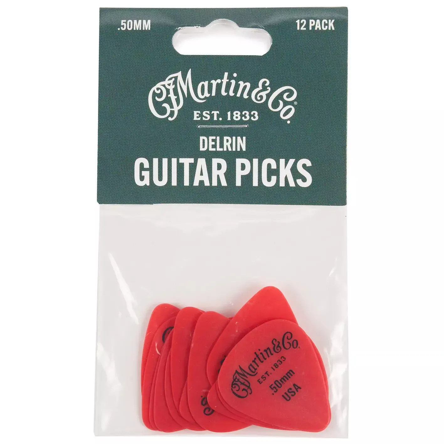 Martin Delrin Picks 0.50mm 12 pcs Red 1