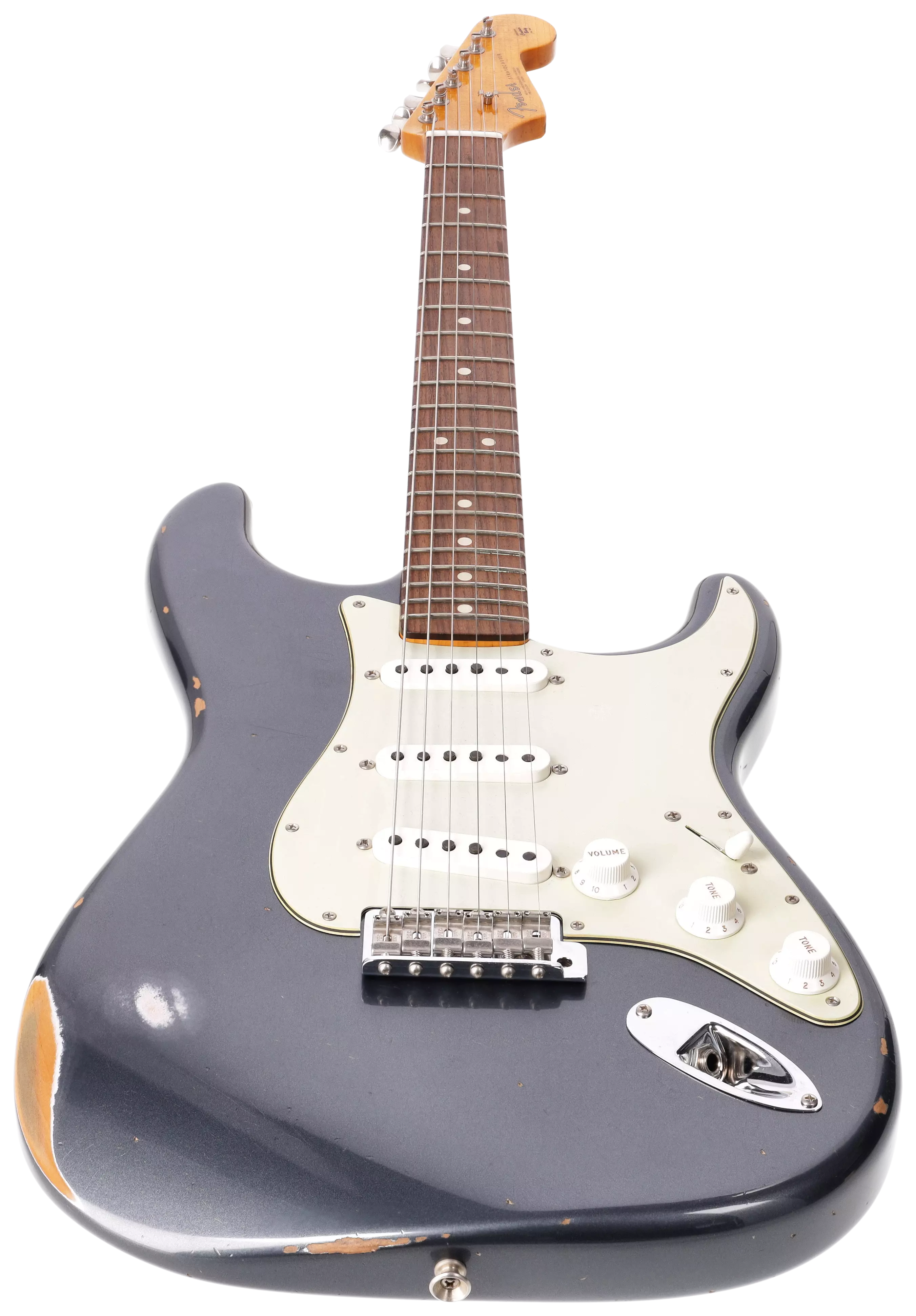 Fender Custom Shop 1963 Stratocaster Relic Aged Charcoal Frost Metallic #CZ560758 3