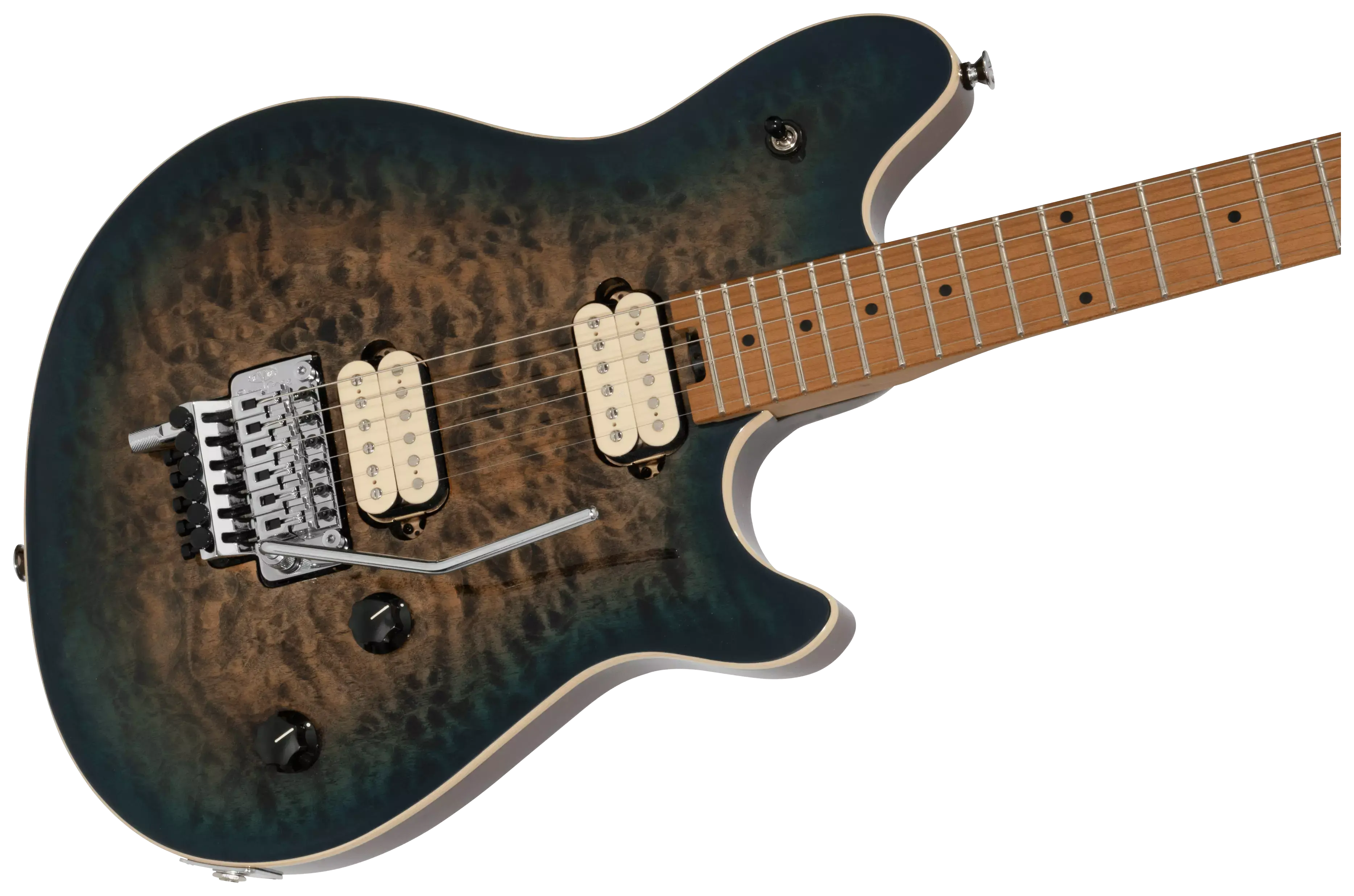 EVH Wolfgang Special QM, BKD MPL FB INDIGO BURST 1