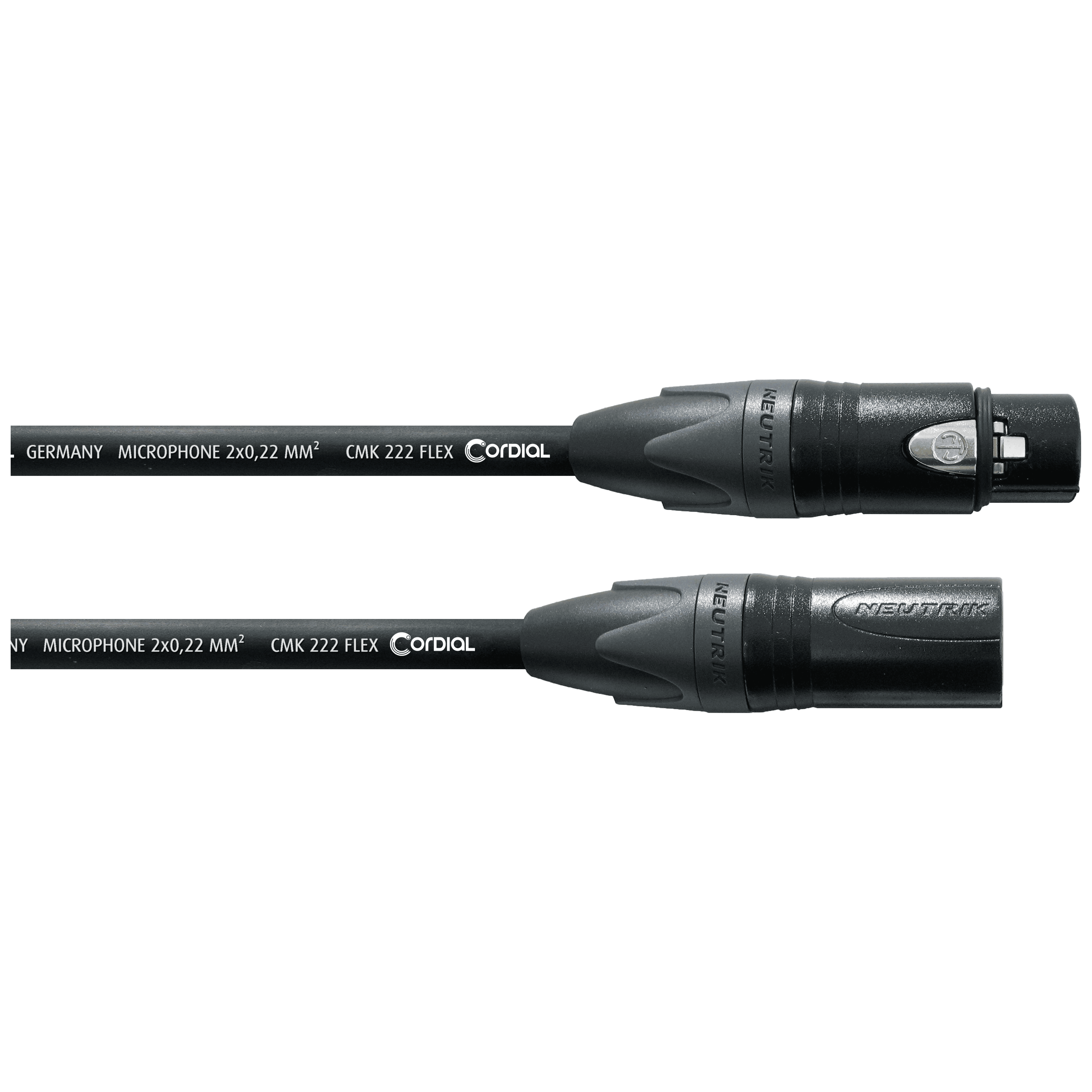 Cordial Mikrofonkabel CPM 3 FM-FLEX - 3,0 m, NEUTRIK XLR female schwarz / XLR male schwarz