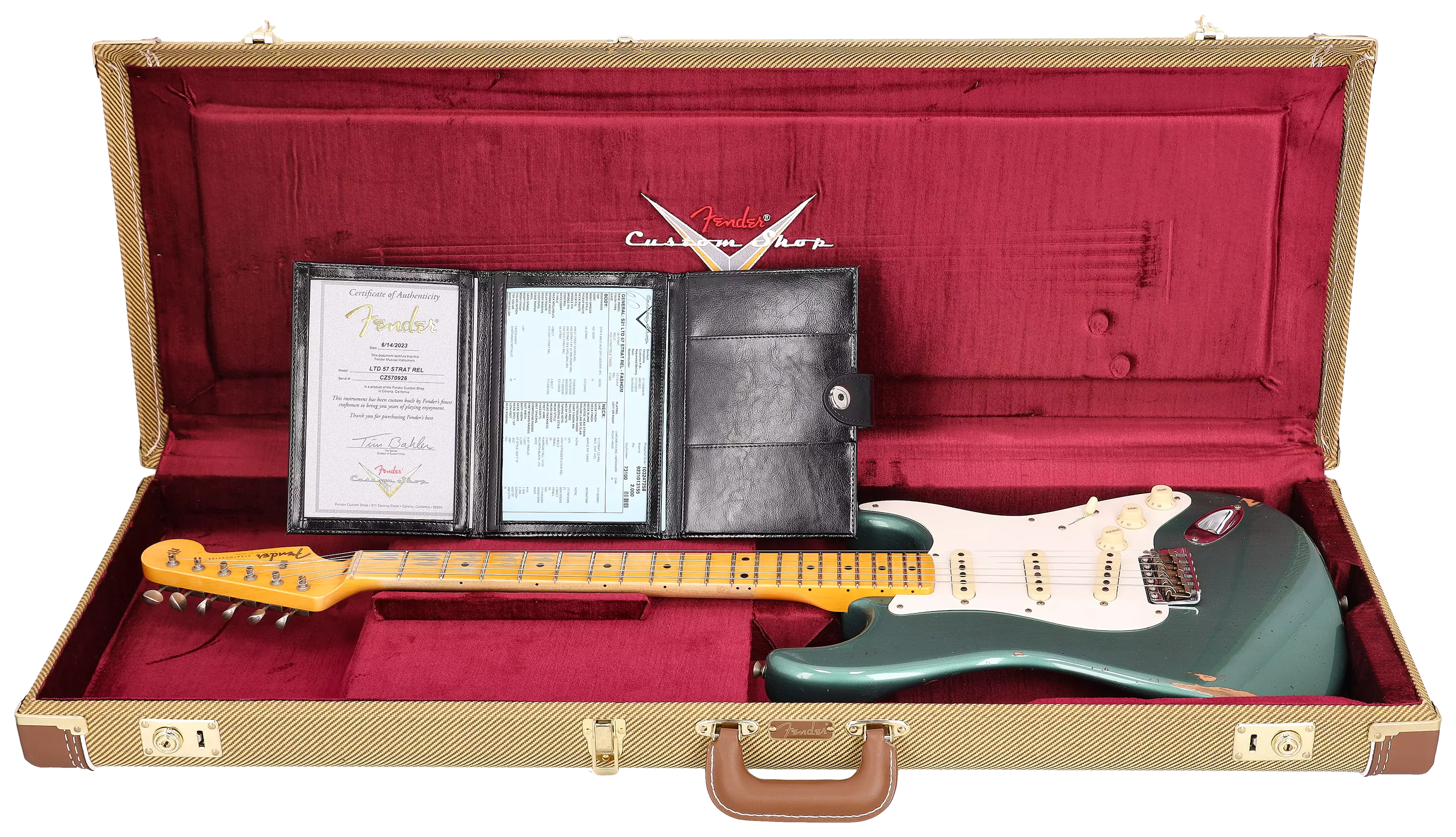 Fender LTD Custom Shop 57 Stratocaster Relic Faded Aged Sherwood Green Metallic 19