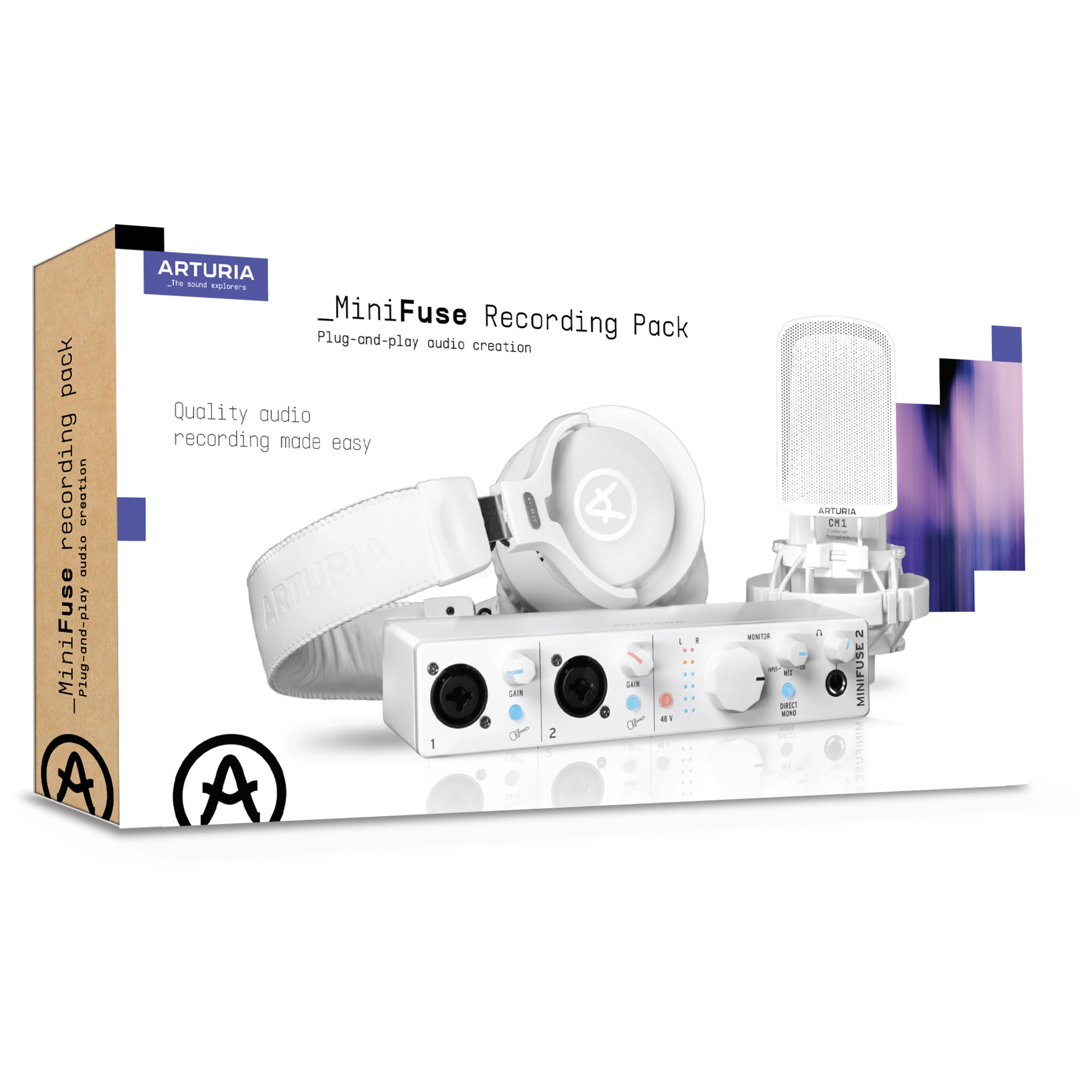 Arturia MiniFuse Recording Pack Black - White 1