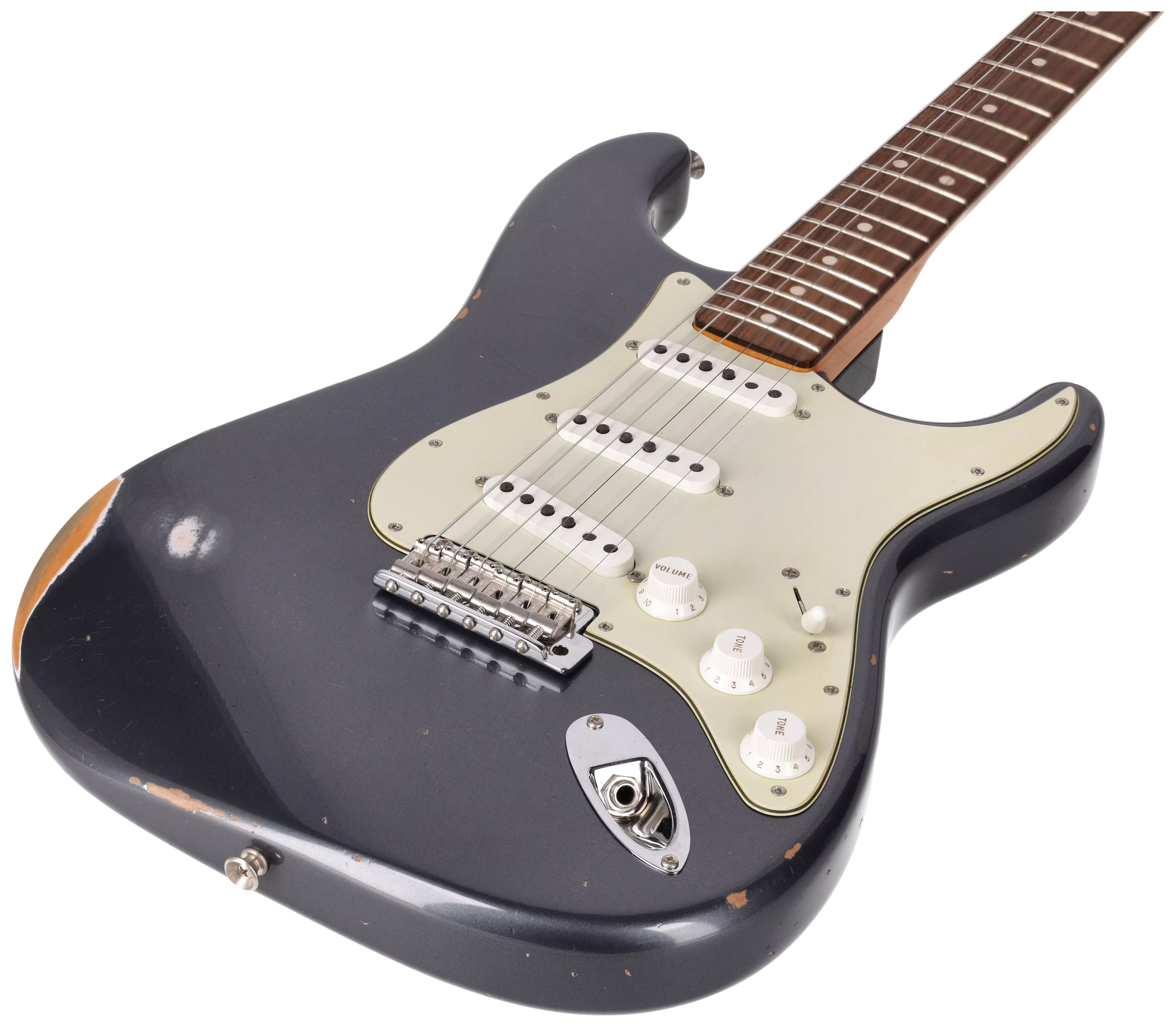 Fender Custom Shop 1963 Stratocaster Relic Aged Charcoal Frost Metallic #CZ560758 5