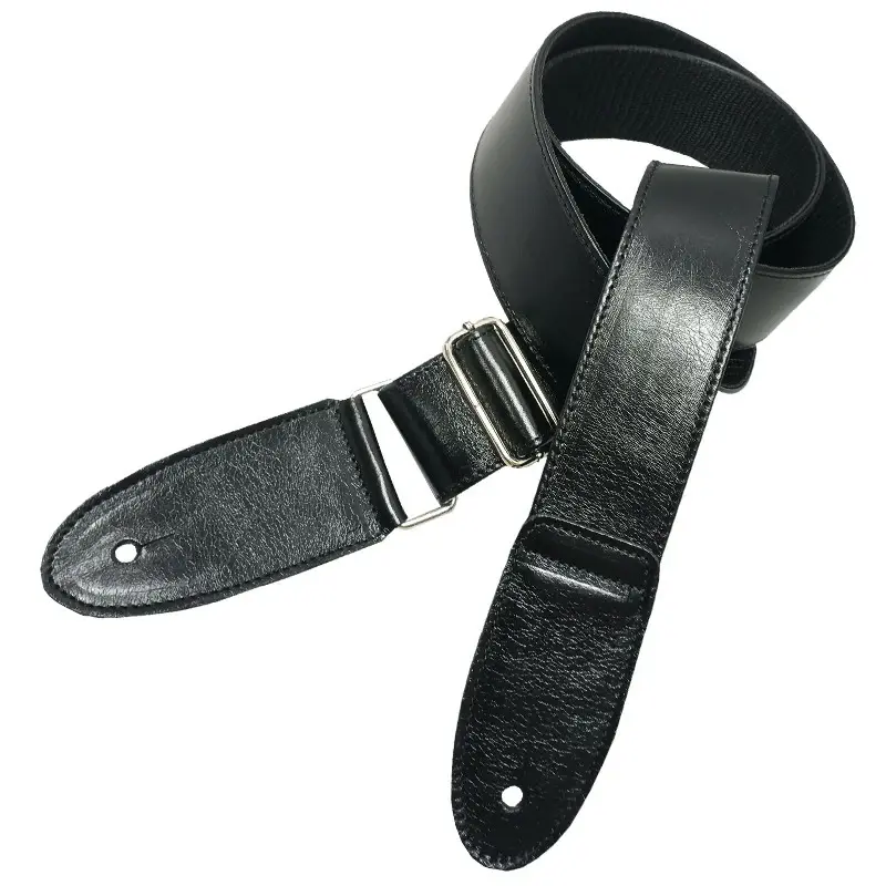 Bourbon Strap Guitar Crossroads Leather Black 3