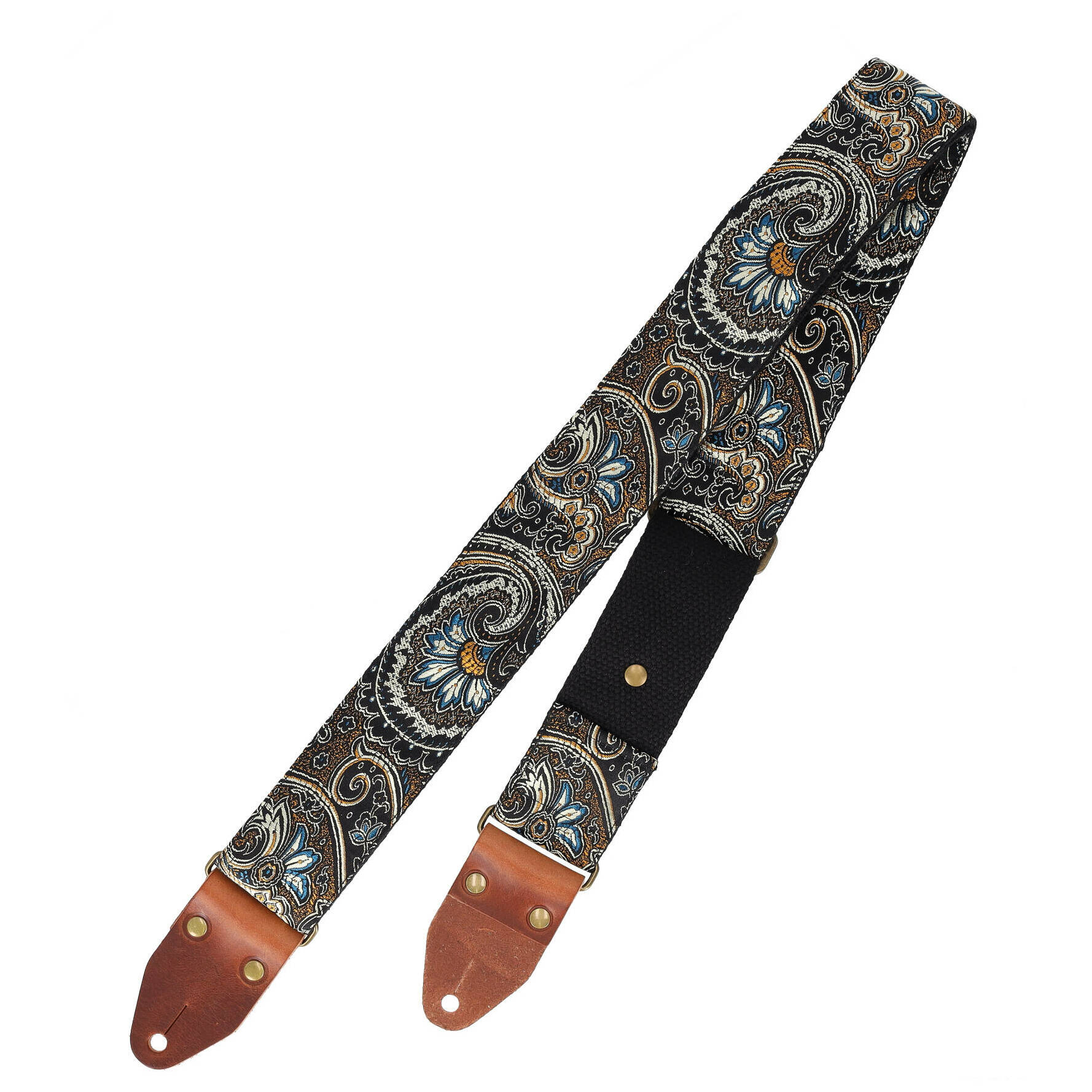 Steyner Straps Paisley Gitarrengurt schwarz – Indian Nights 1