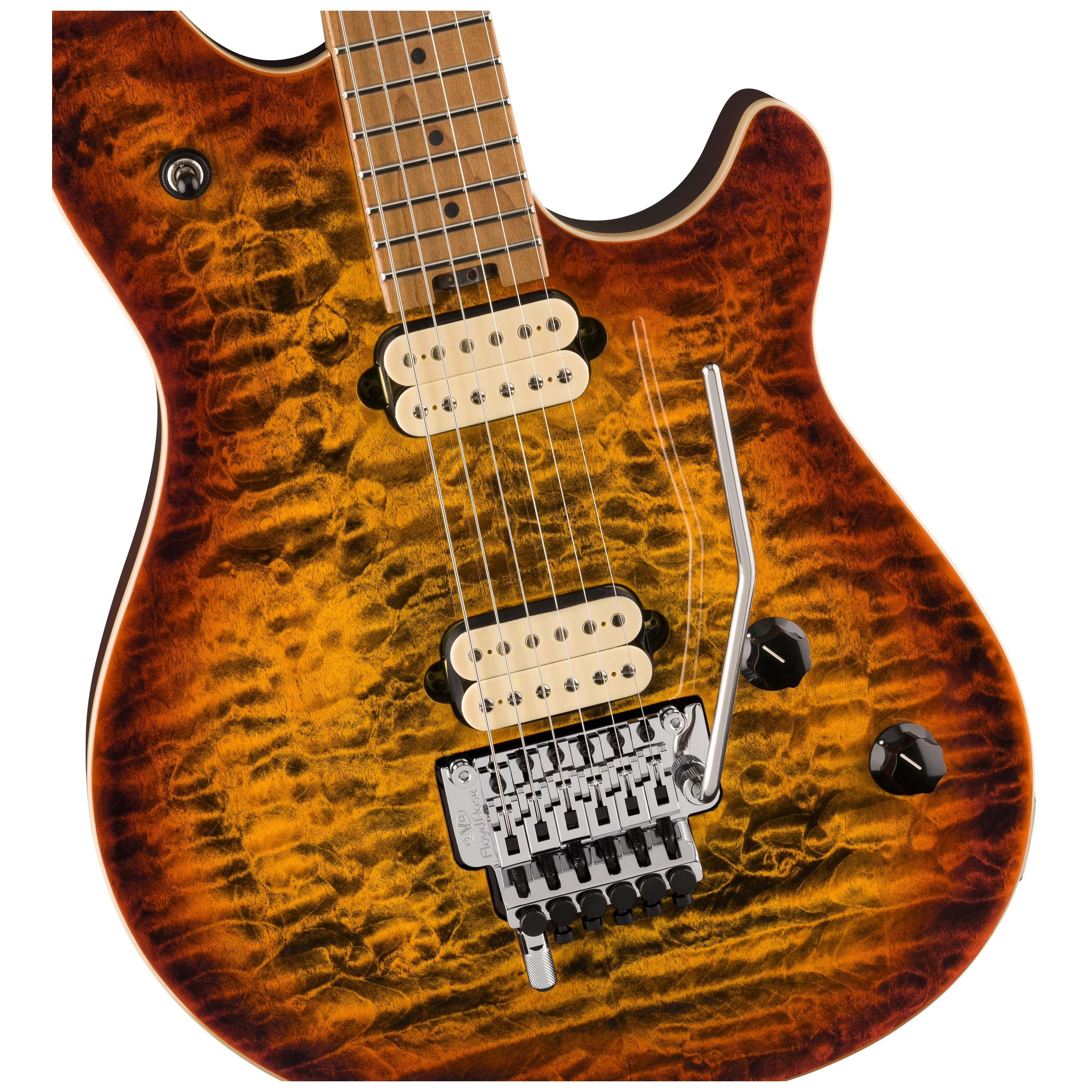 EVH Wolfgang Special QM Baked MN Tiger Eye Glow 5