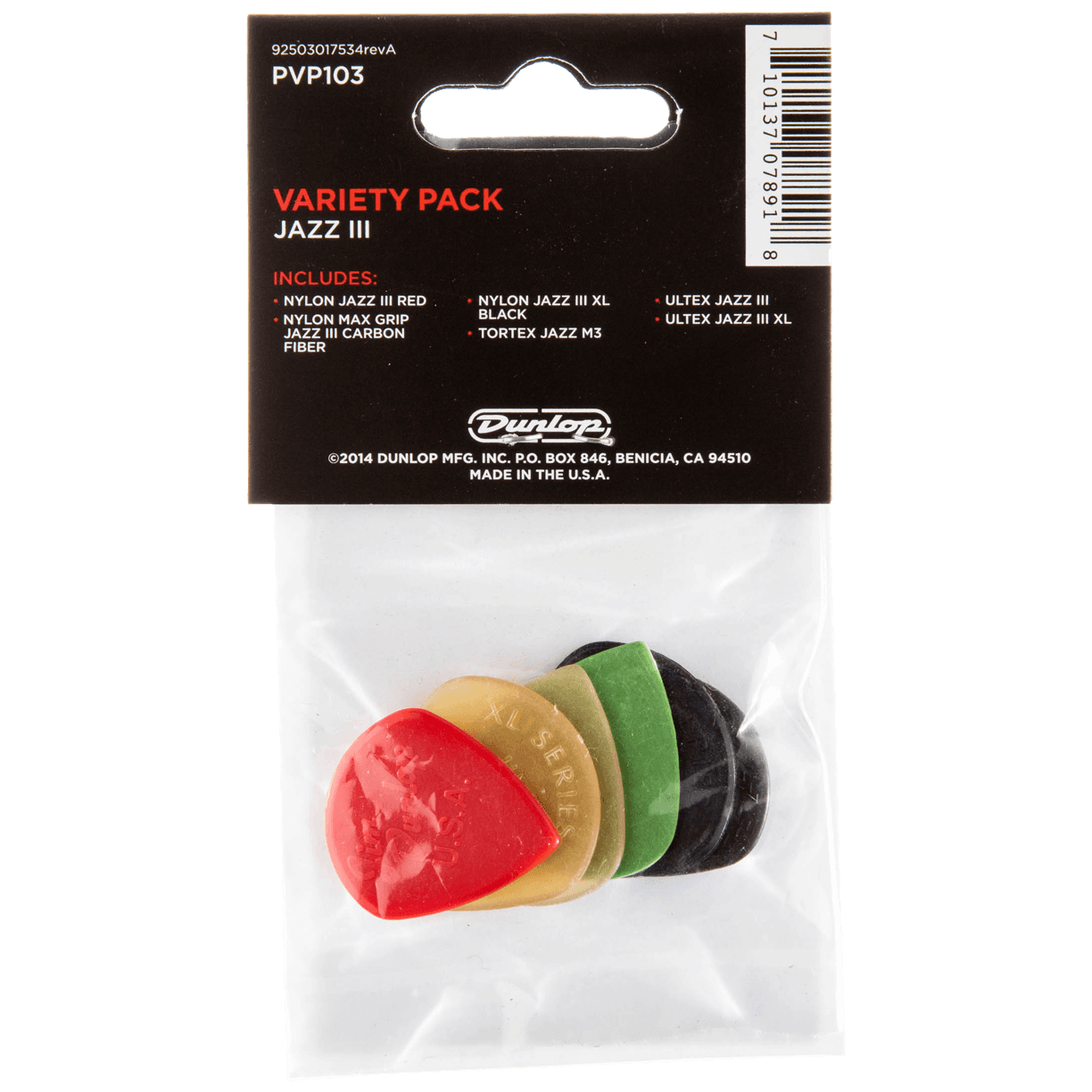 Dunlop Variety Pack Jazz Player's Pack 6 Stück 1