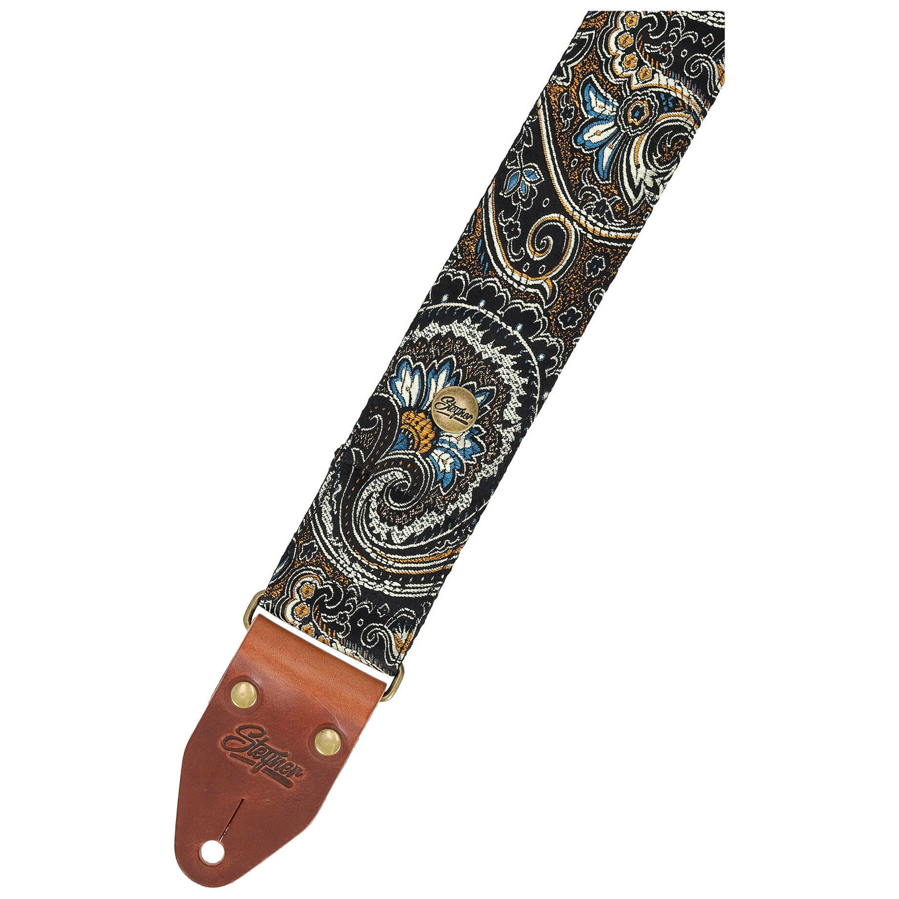 Steyner Straps Paisley Gitarrengurt schwarz – Indian Nights 2