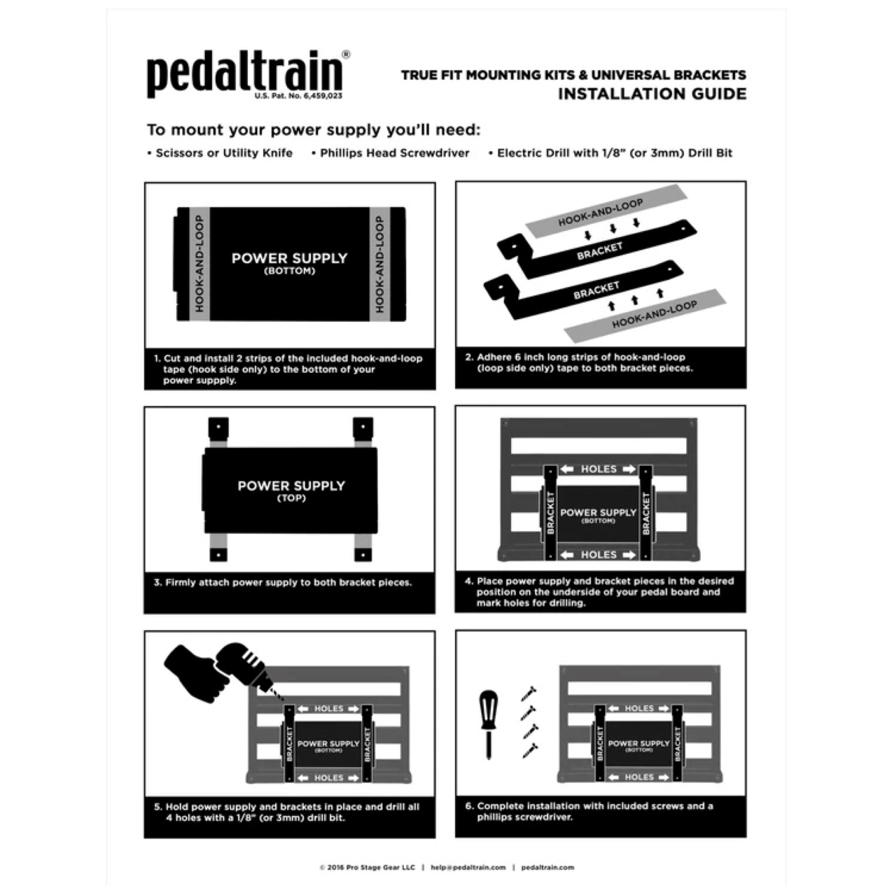 Pedaltrain PT-TFMK-SM Universell Mounting Kit Novo und Terra