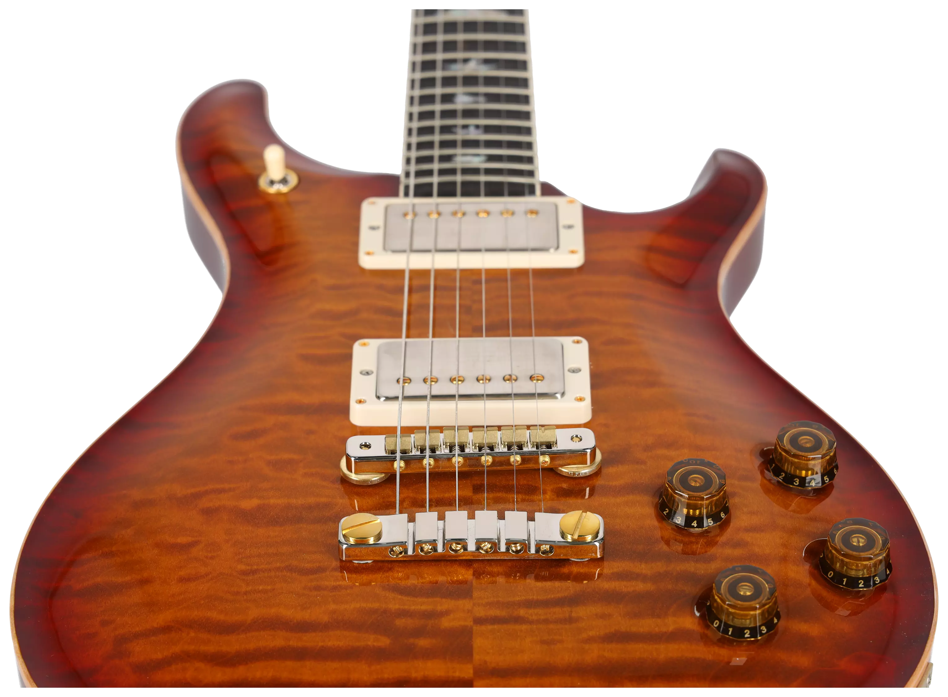 PRS McCarty 594 Dark Cherry Sunburst 10 Top Quilted Stained MN EB 4