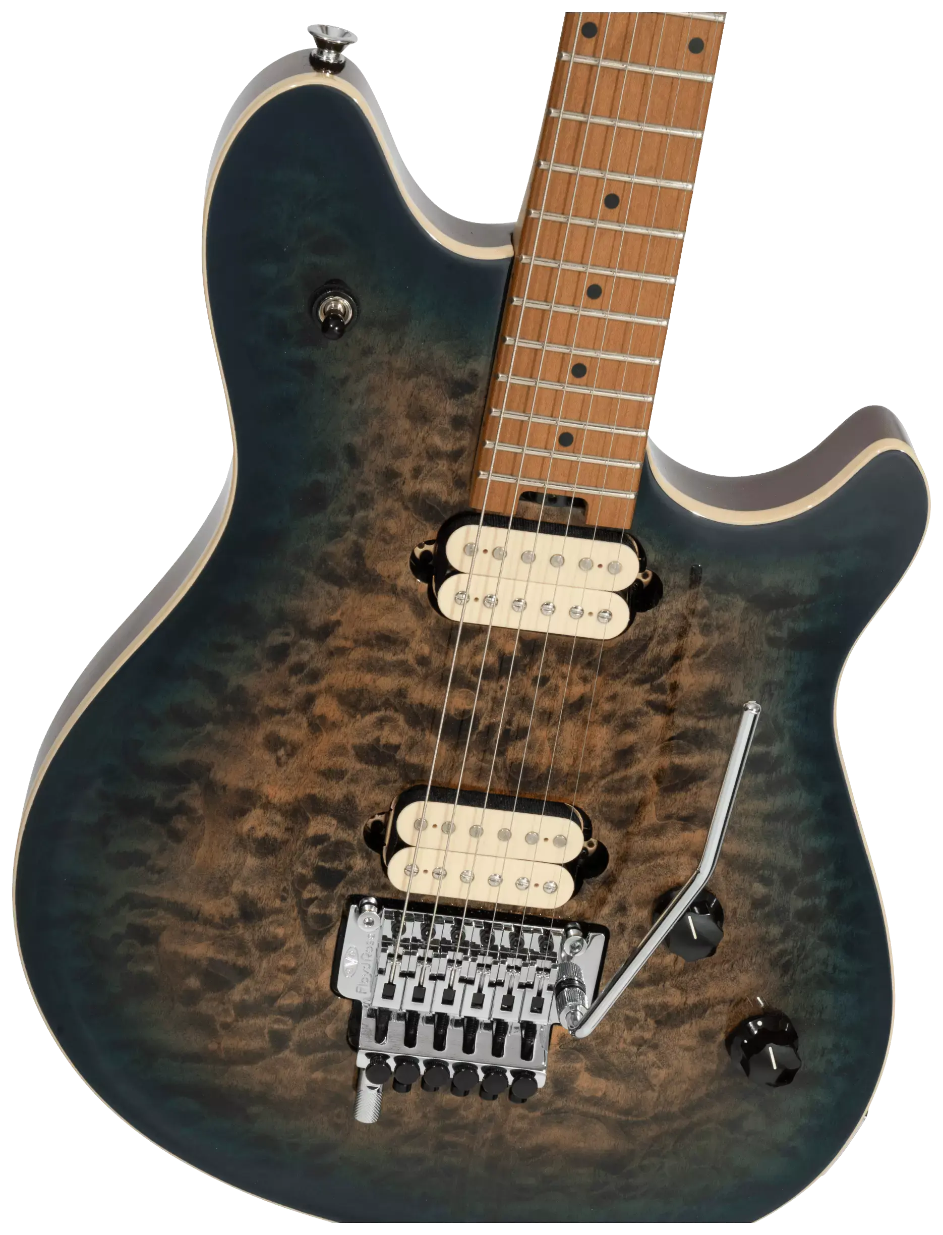 EVH Wolfgang Special QM, BKD MPL FB INDIGO BURST 2