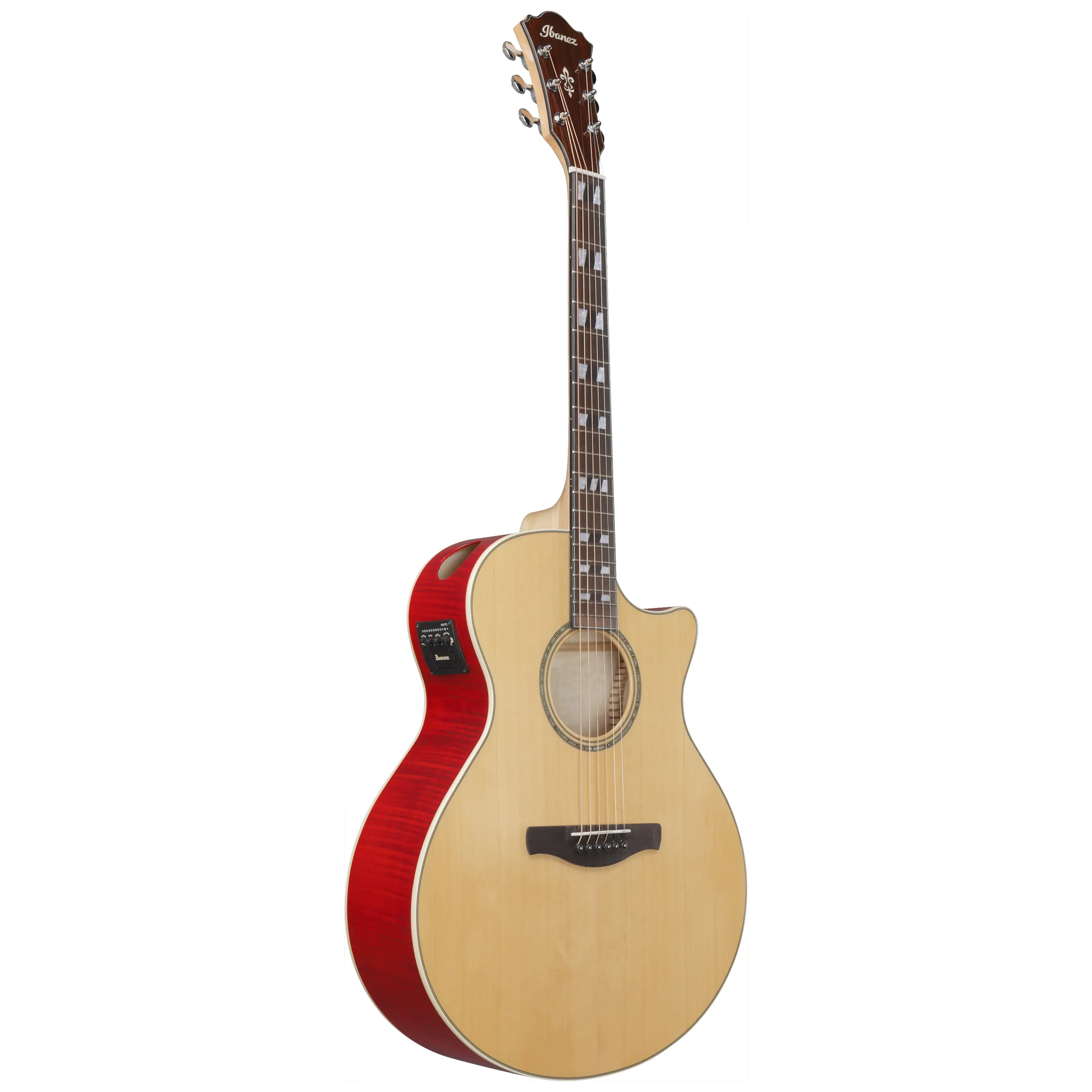 Ibanez AE170-NTR Natural High Gloos Top Red Back & Sides 2