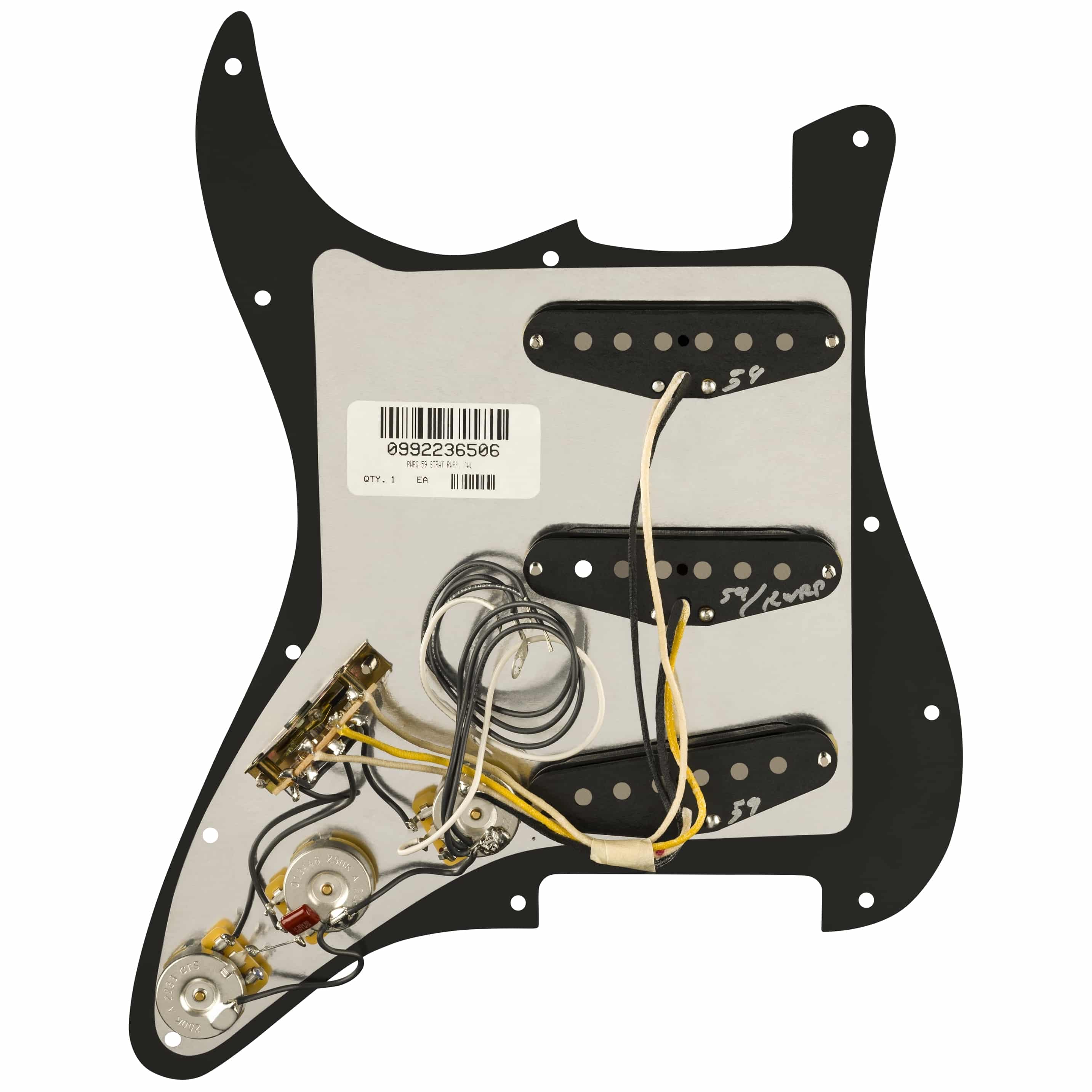 Fender Pre Wired Pickguard Set Pure Vintage 59 BLK 1