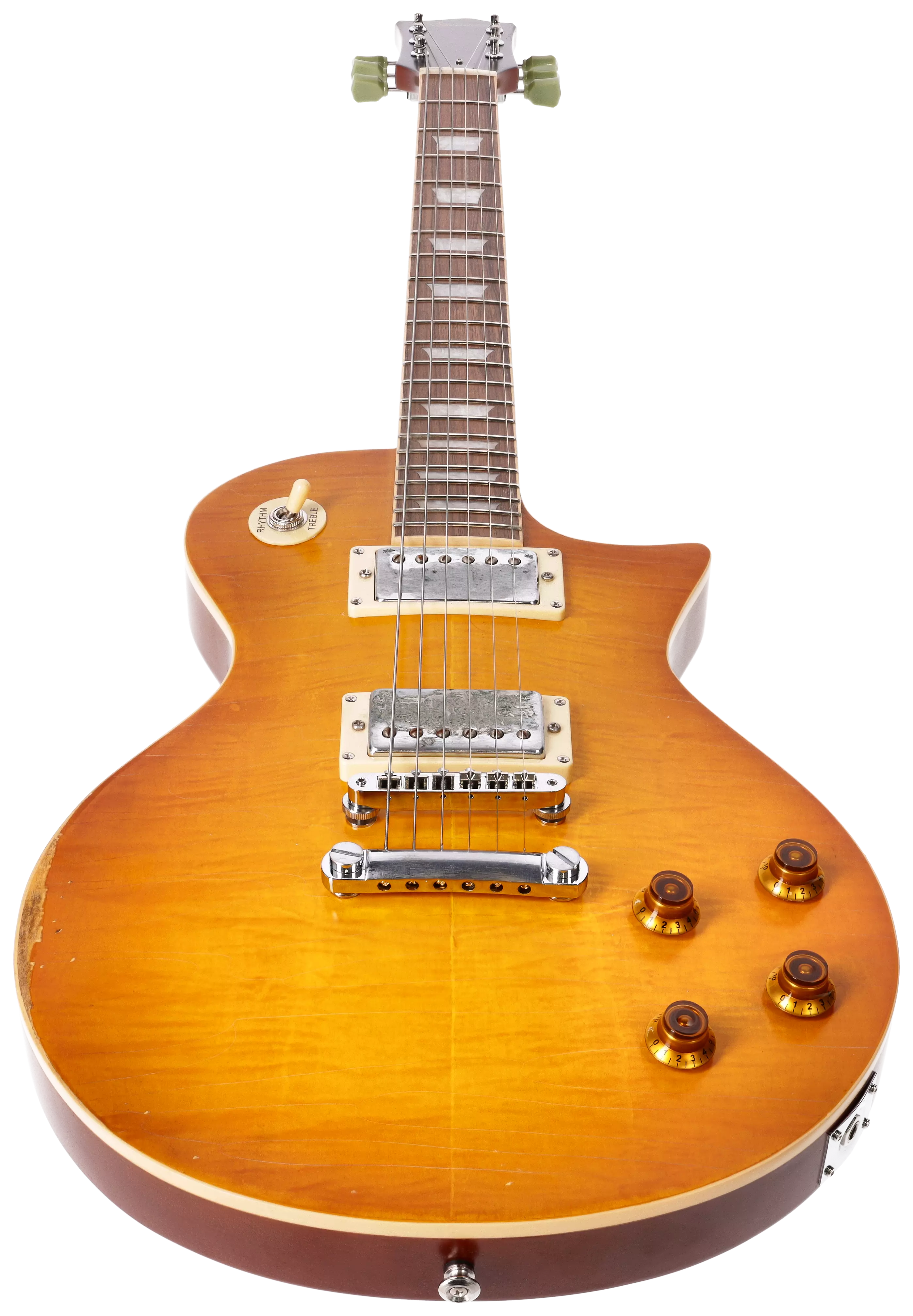 Redwood Relics LP-Style Dirty Lemon Burst 3