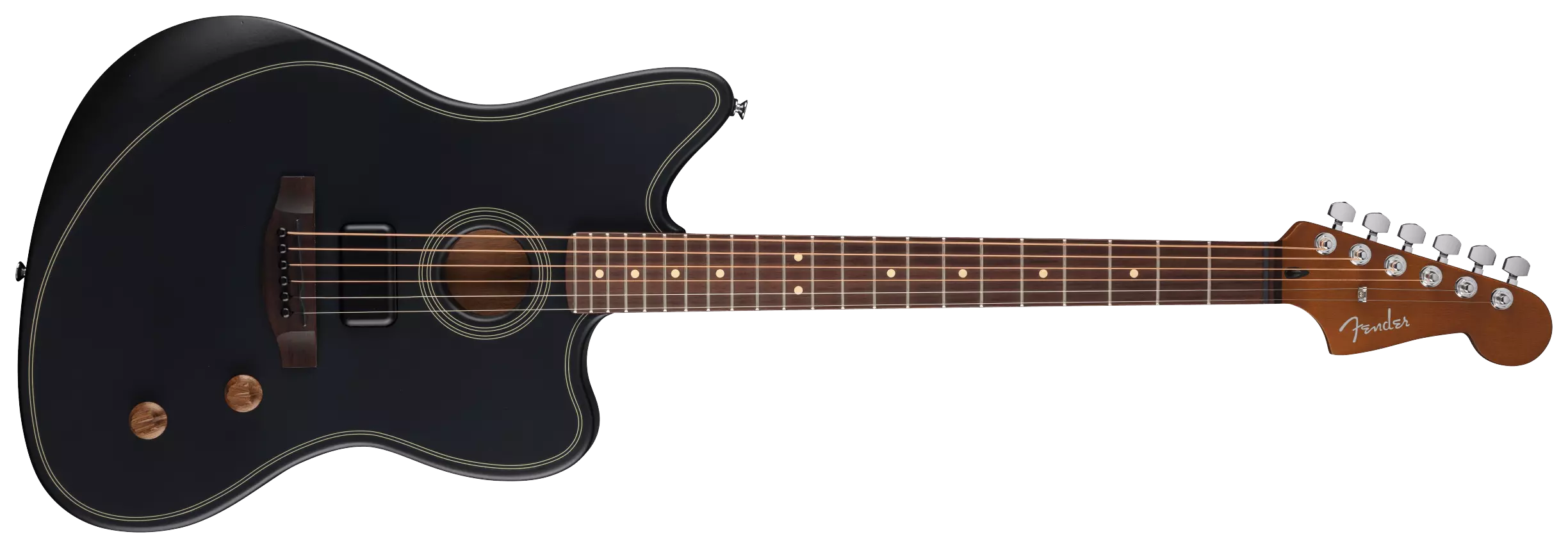 Fender Acoustasonic Standard Jazzmaster Black 4