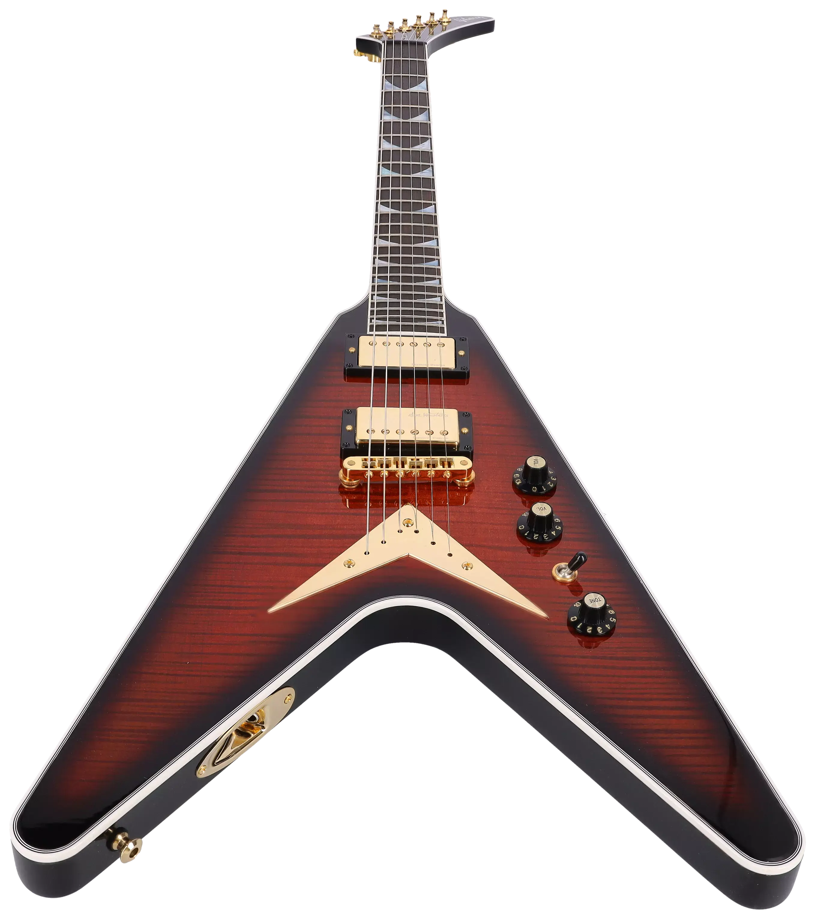 Gibson LTD Dave Mustaine Flying V EXP Red Amber Burst #DMV70 3