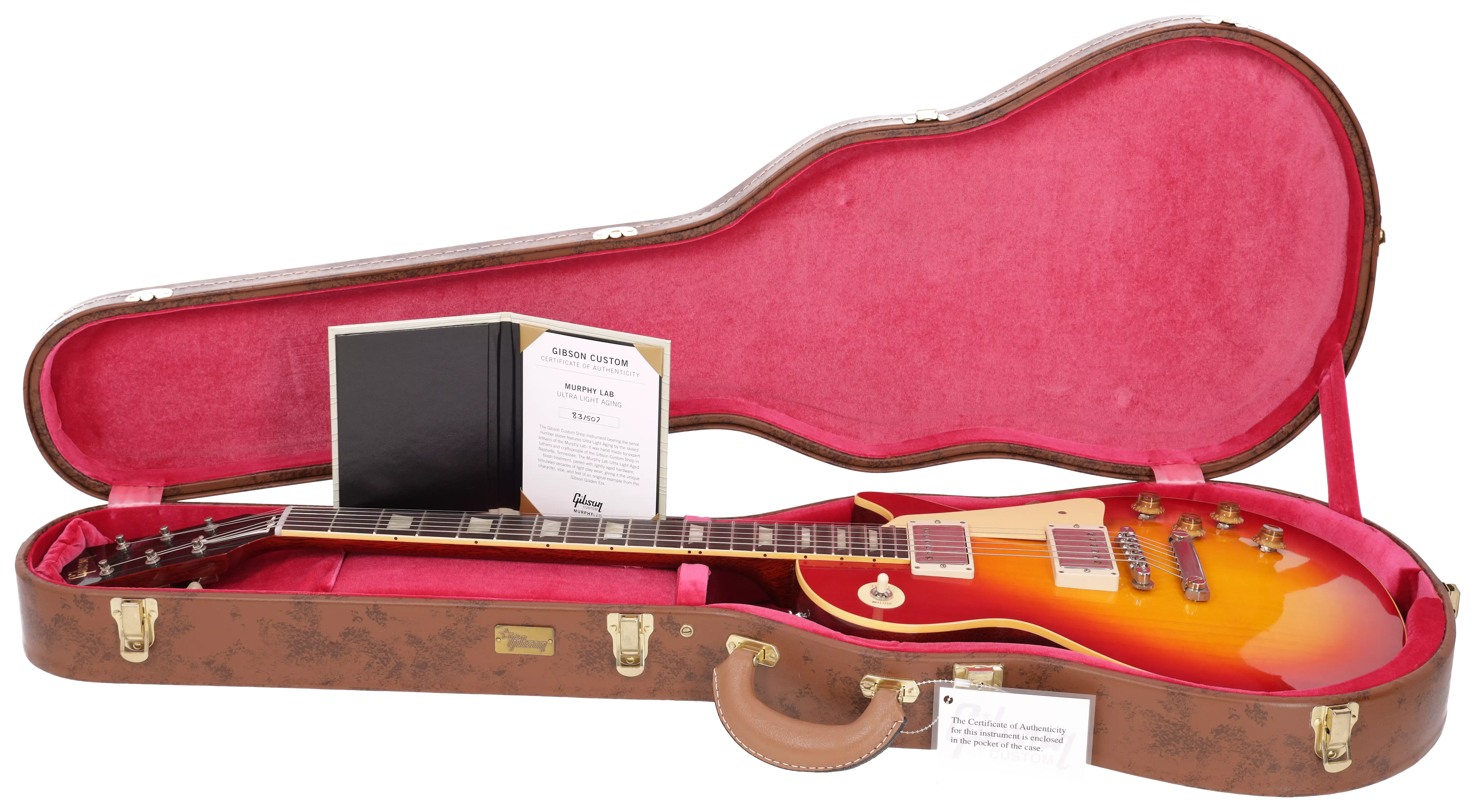 Gibson 1958 Les Paul Standard Reissue Ultra Light Aged Washed Cherry Sunburst Murphy Lab #1 19