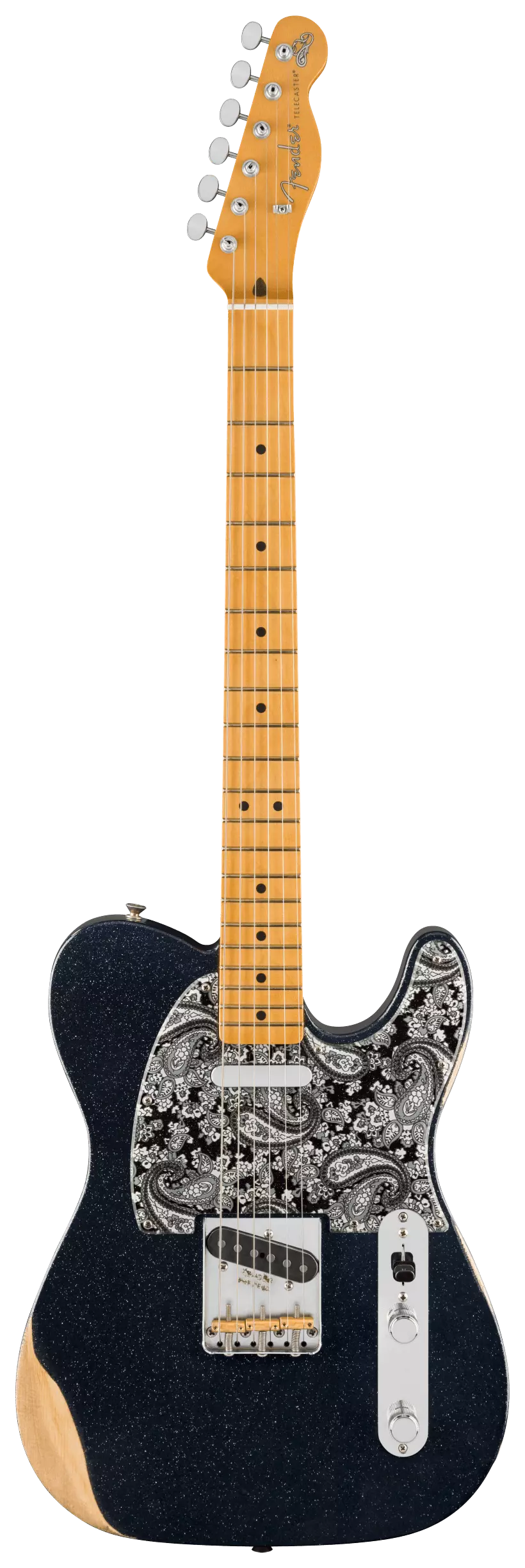 Fender Brad Paisley Road Worn Tele MN Black Sparkle