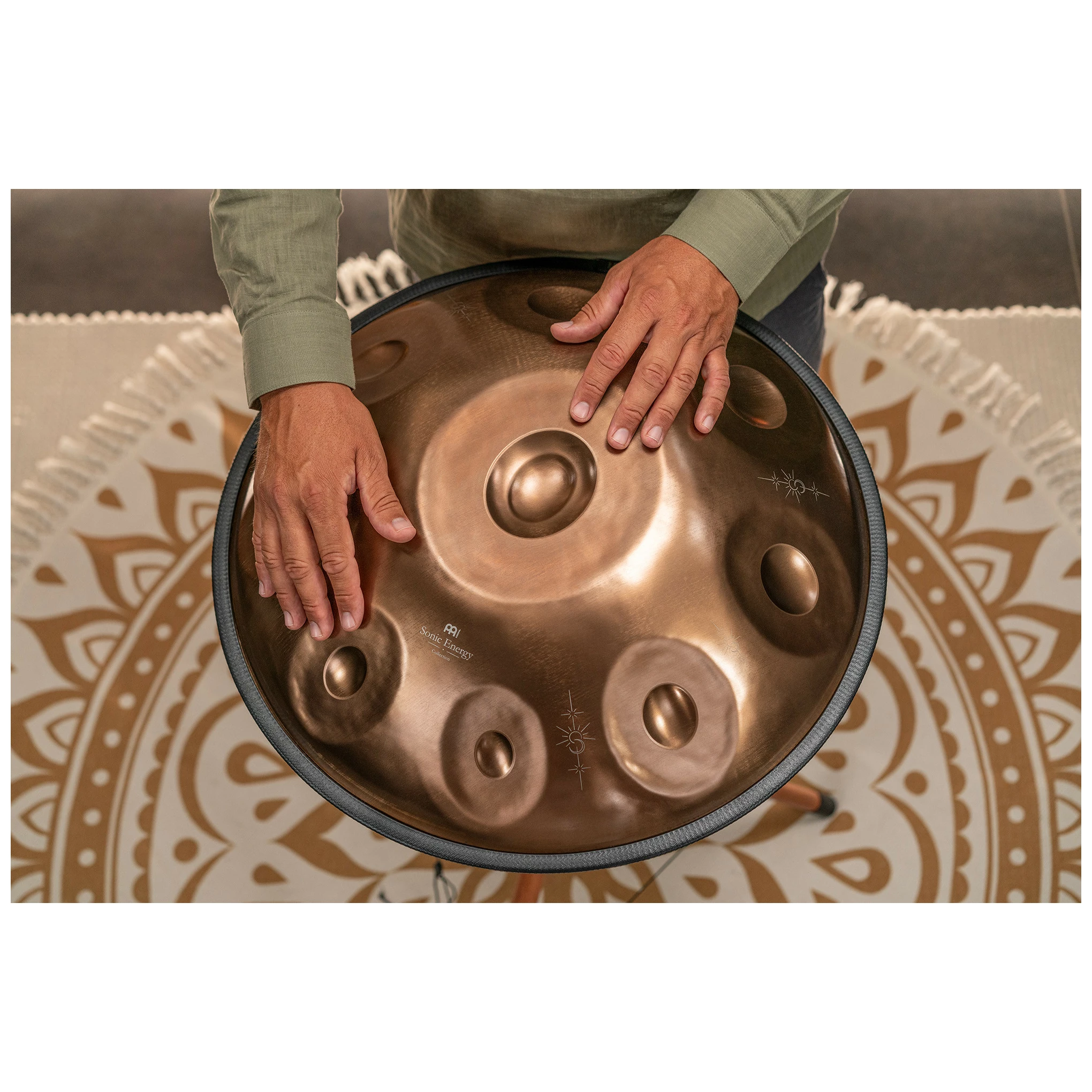 Meinl Sonic Energy HPSTL93CU - Sensory Handpan, stainless steel, B2 Amara, 432 Hz, Vintage-Copper 3