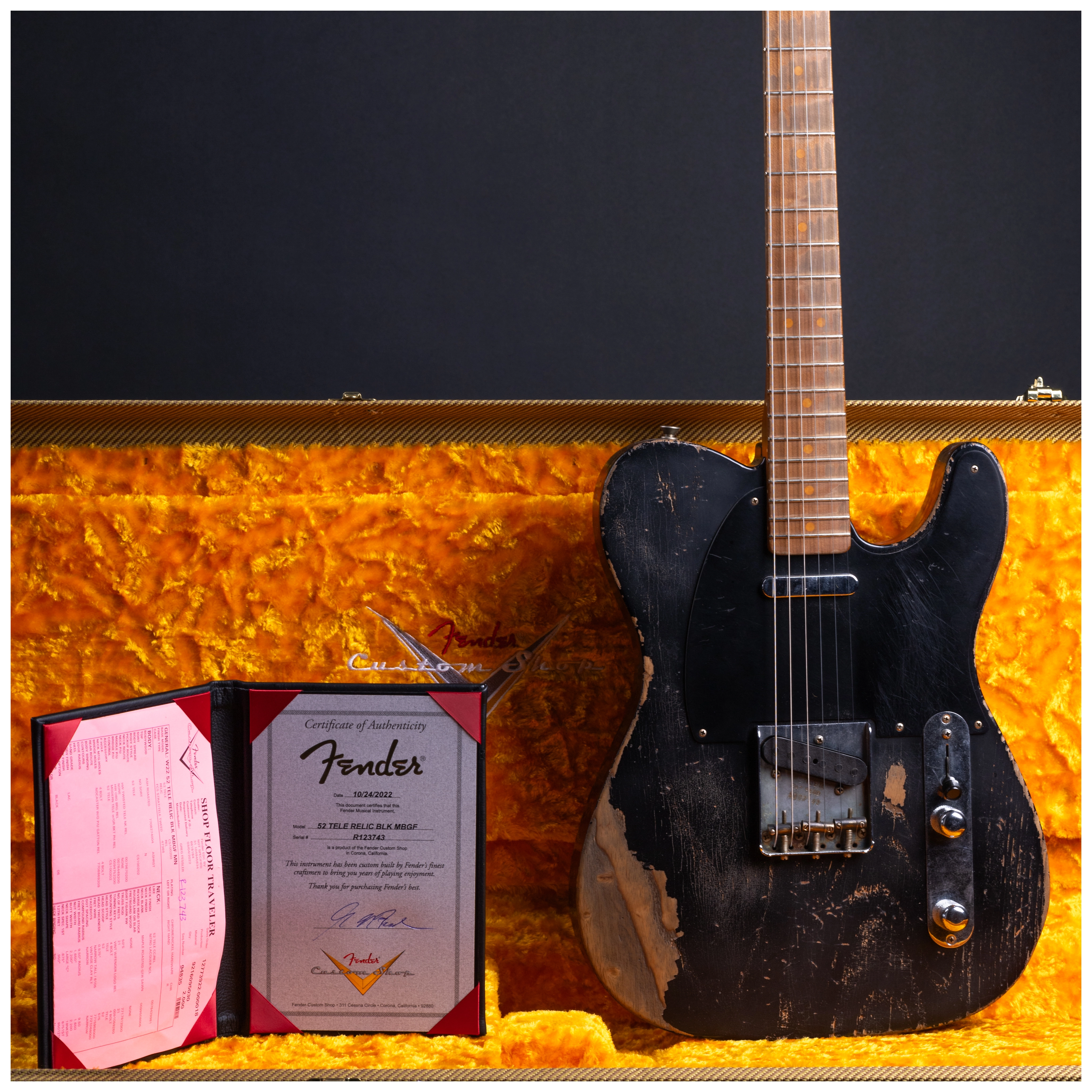 Fender Custom Shop 52 Roasted Telecaster Relic BK MBGF Masterbuilt  Greg Fessler #R123743 26