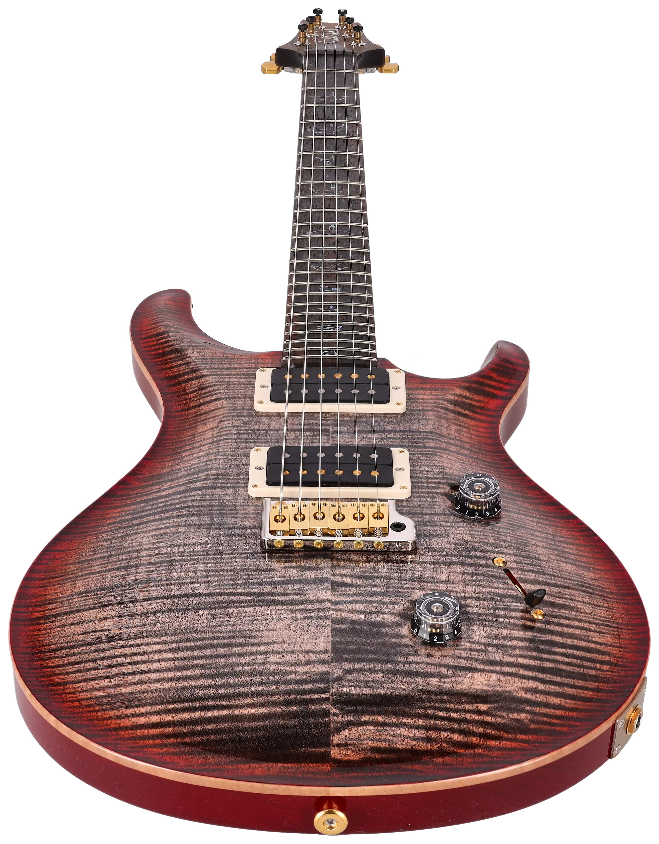 PRS Custom 24 Wood Library 10 Top Charcoal Cherry Burst session Select #0377188 14