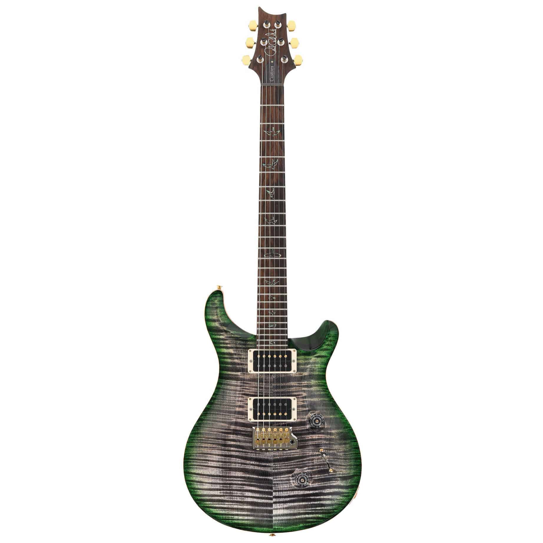 PRS Custom 24 Wood Library 10 Top Charcoal Jade Burst session Select #tba