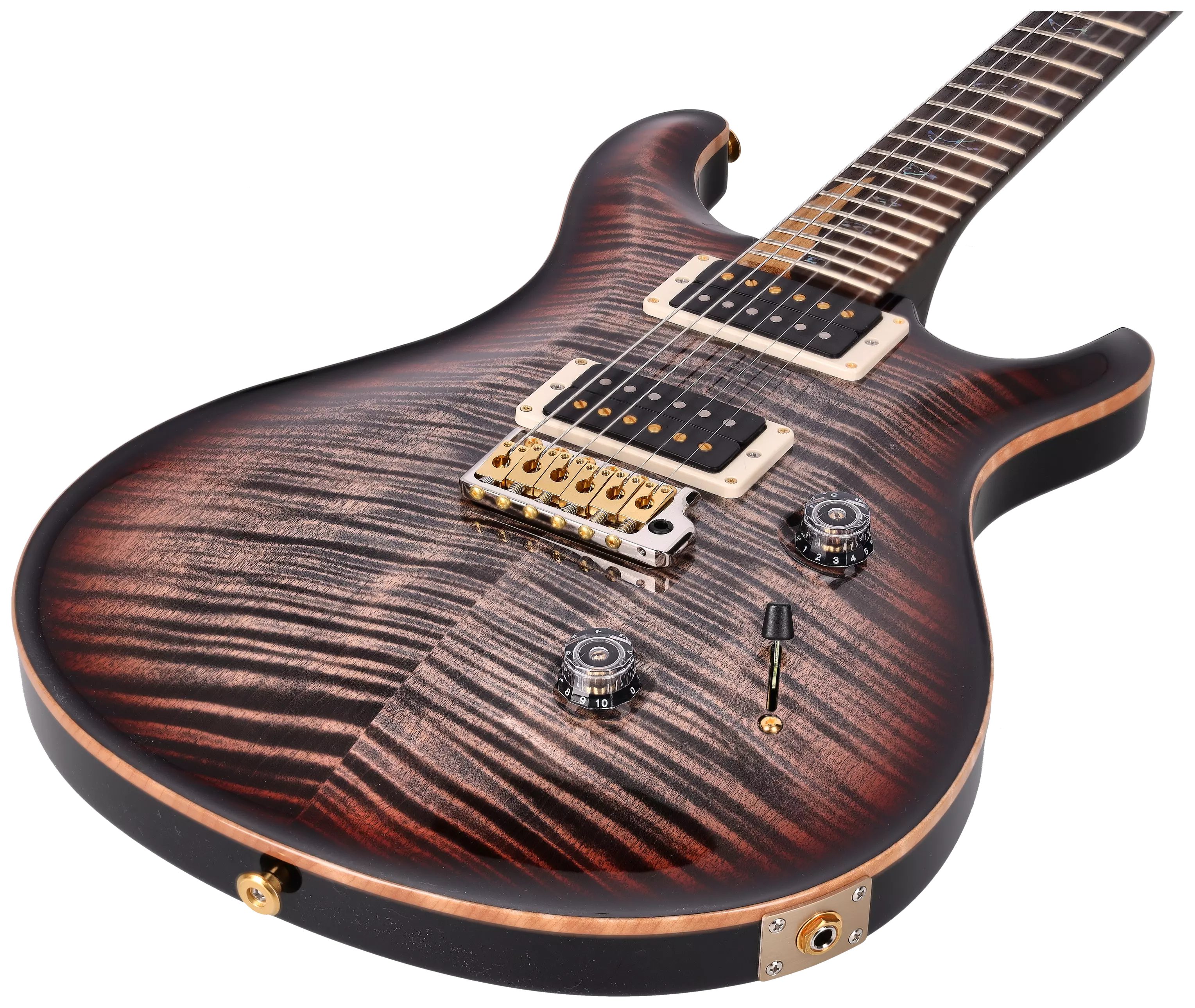 PRS Custom 24 Wood Library 10 Top Charcoal Tri-Color Burst session Select #0377189 7