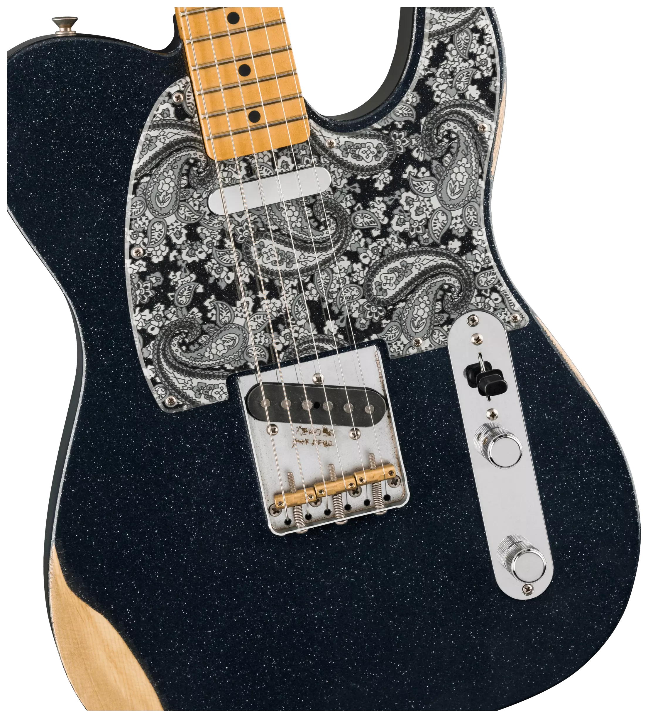 Fender Brad Paisley Road Worn Tele MN Black Sparkle 4