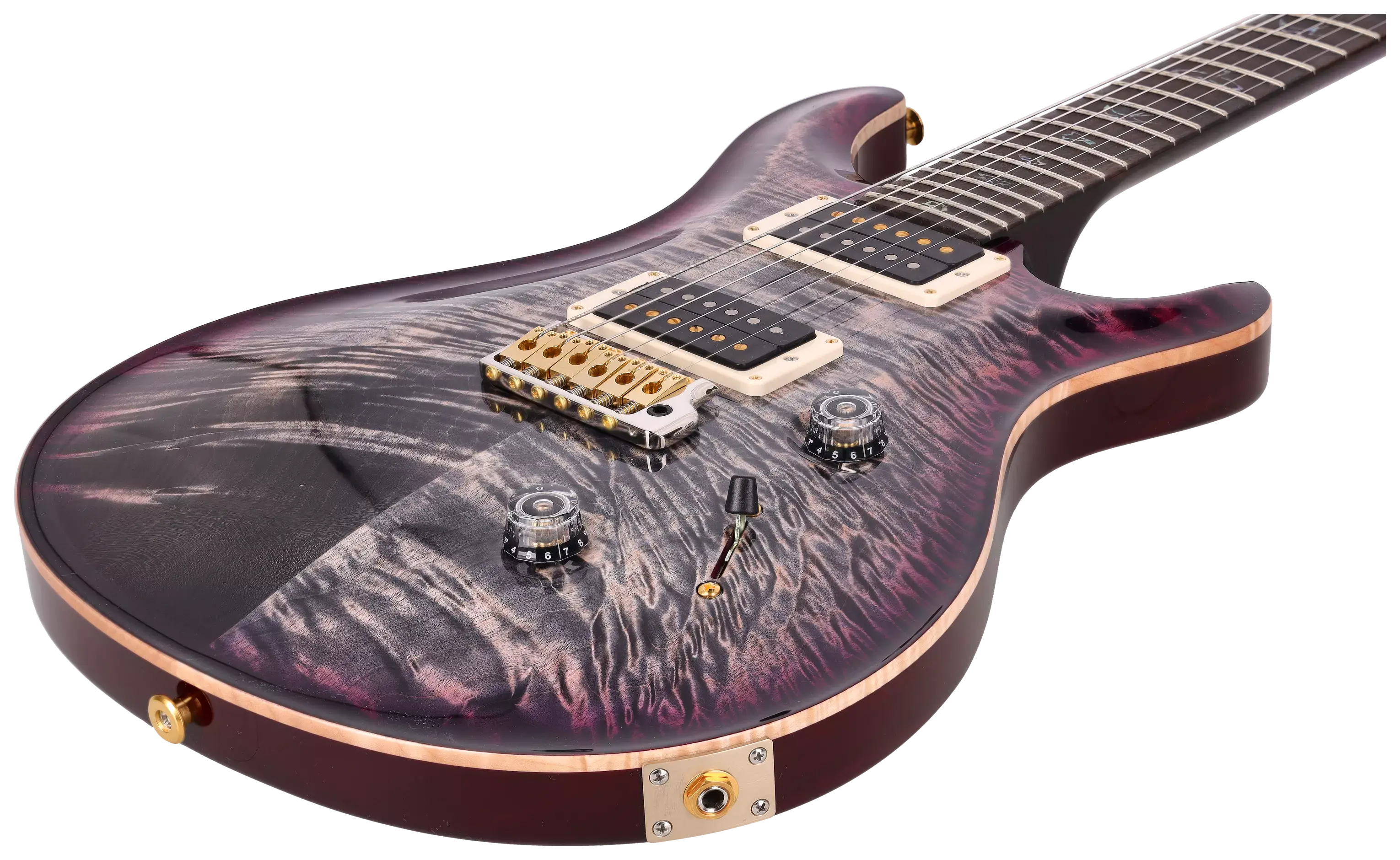 PRS Custom 24 Wood Library 10 Top Charcoal Purple Burst session Select #0377196 8