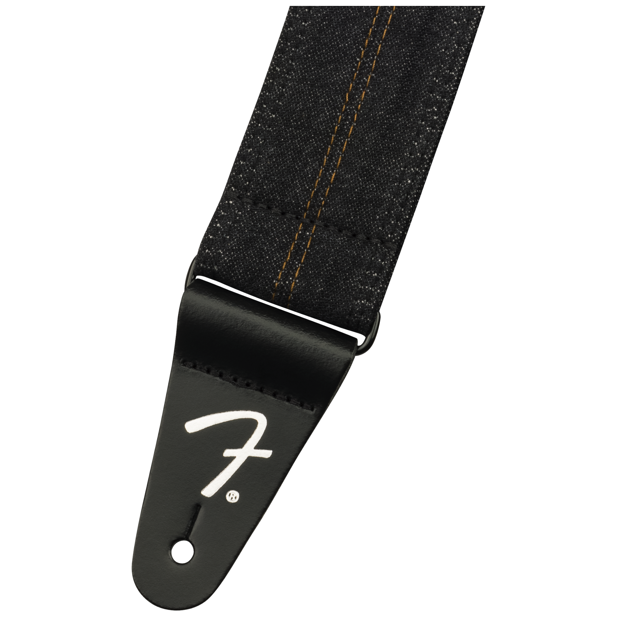 Fender Wrangler Denim Strap Washed Black Stitch 1