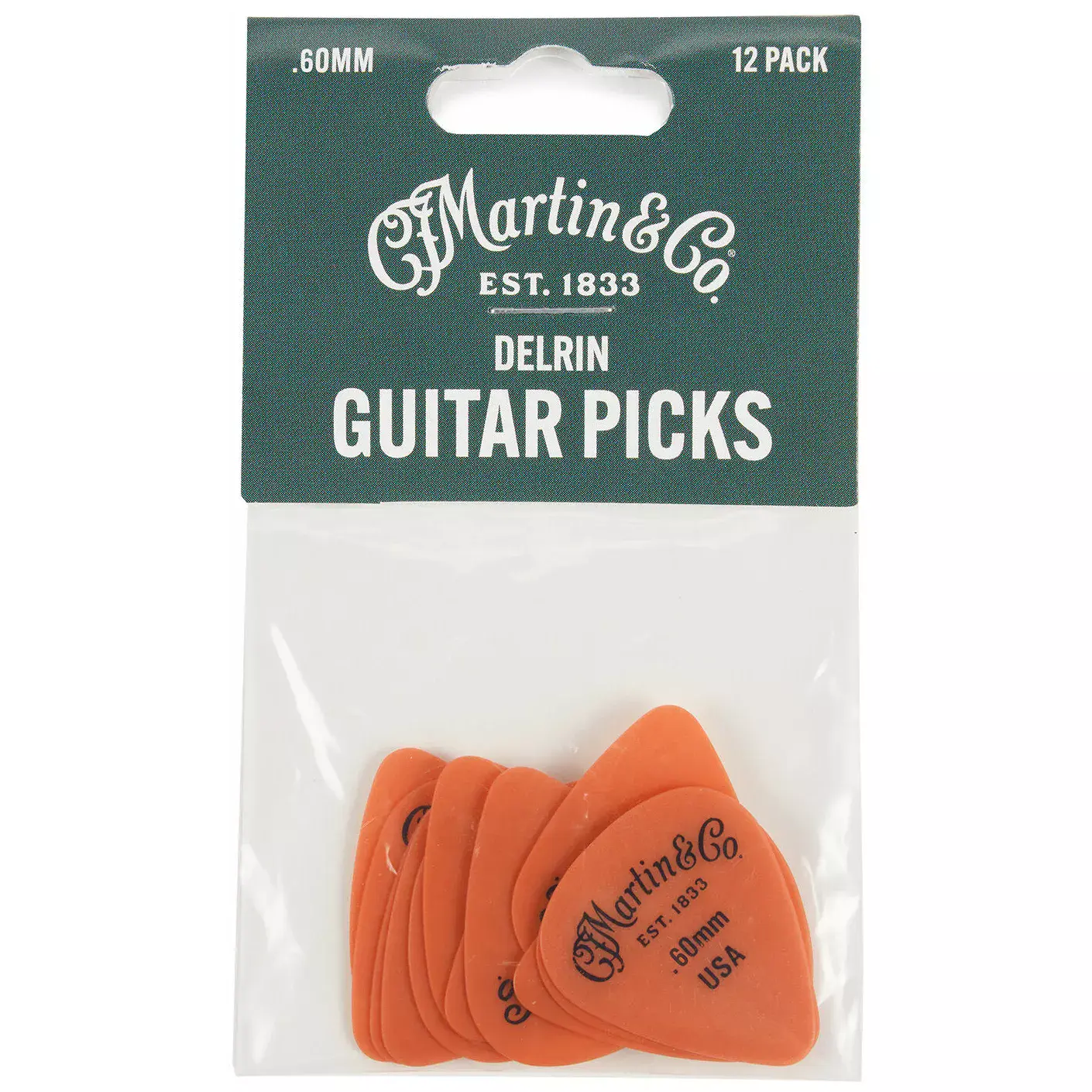 Martin Delrin Picks 0.60mm 12 pcs Orange 1