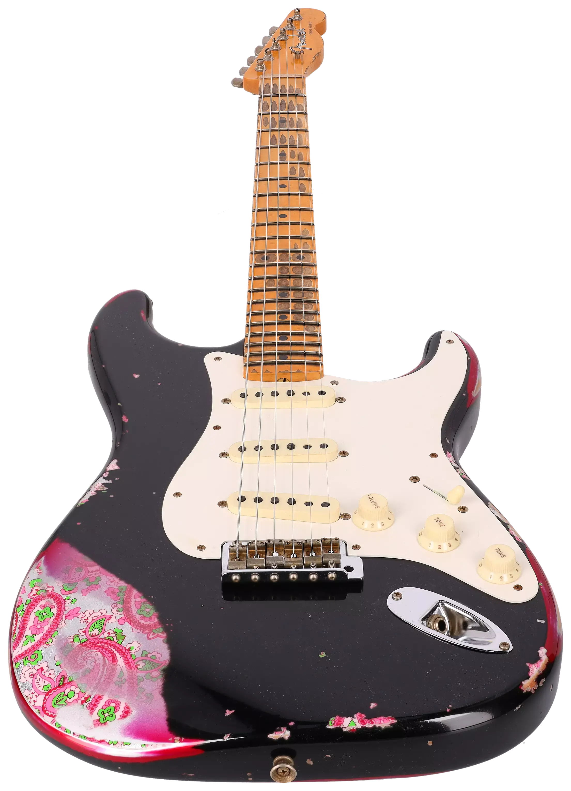 Fender LTD Custom Shop Mischief Maker Heavy Relic Aged Black over Pink Paisley 3