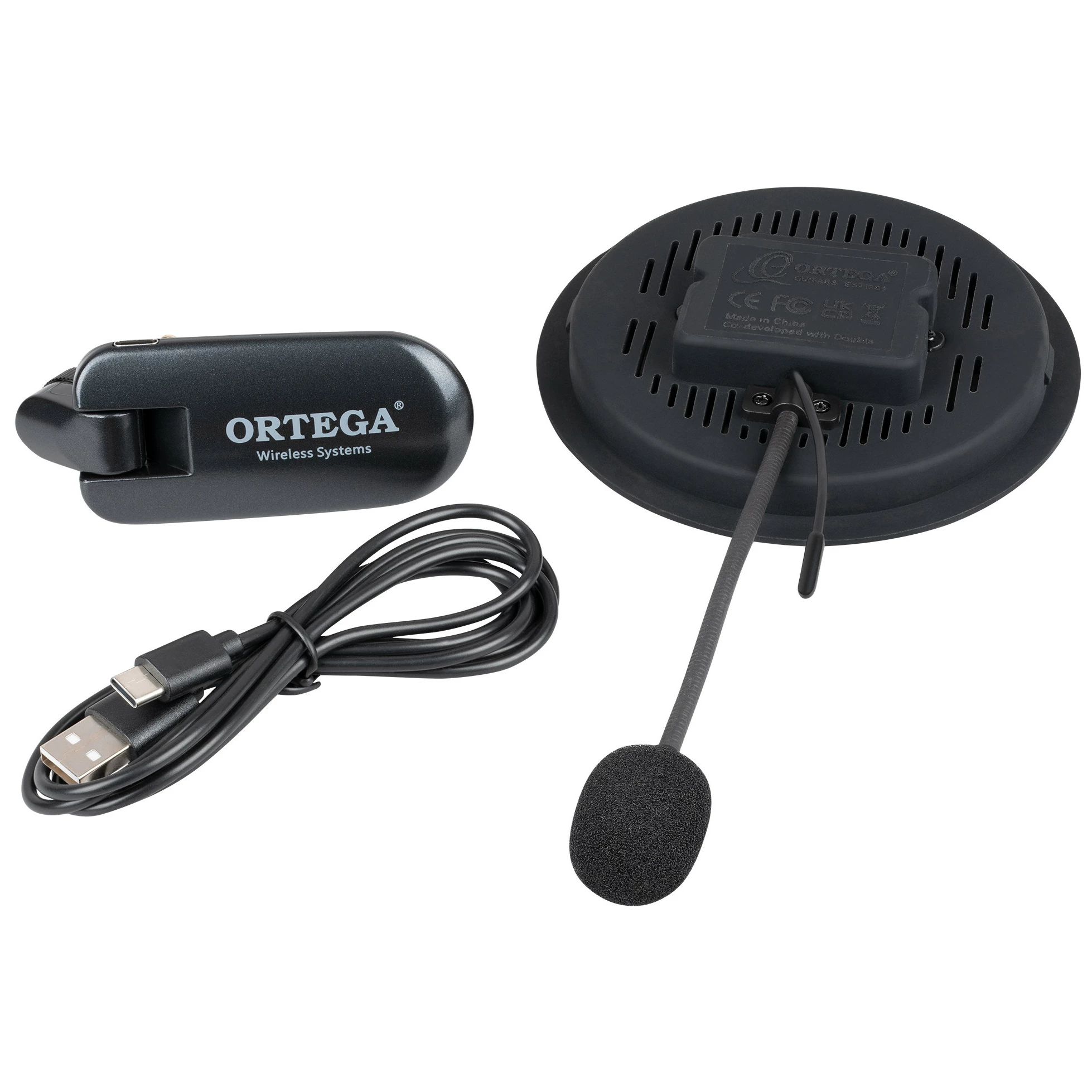 Ortega OSWS100 Wireless Soundhole Pickup System Classical Guitar 100 mm Ø 7