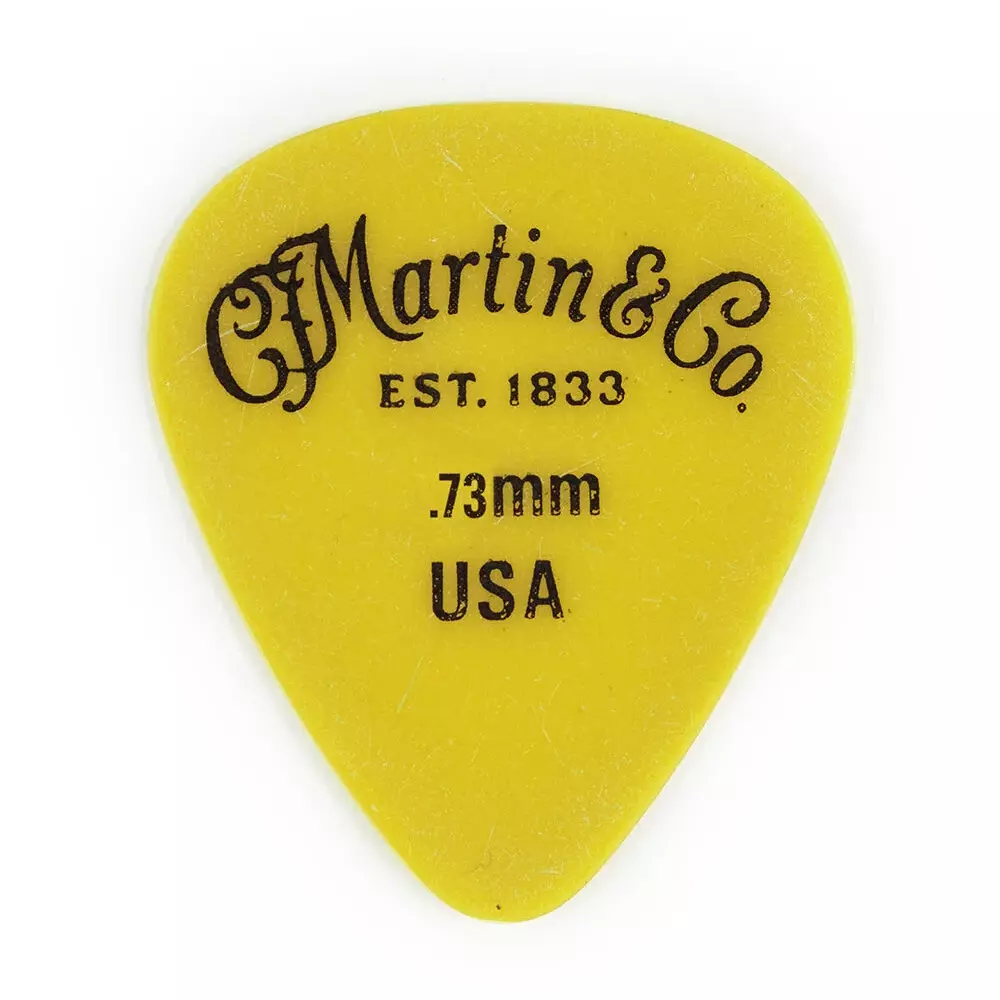 Martin Delrin Picks 0.73mm 12 pcs Yellow