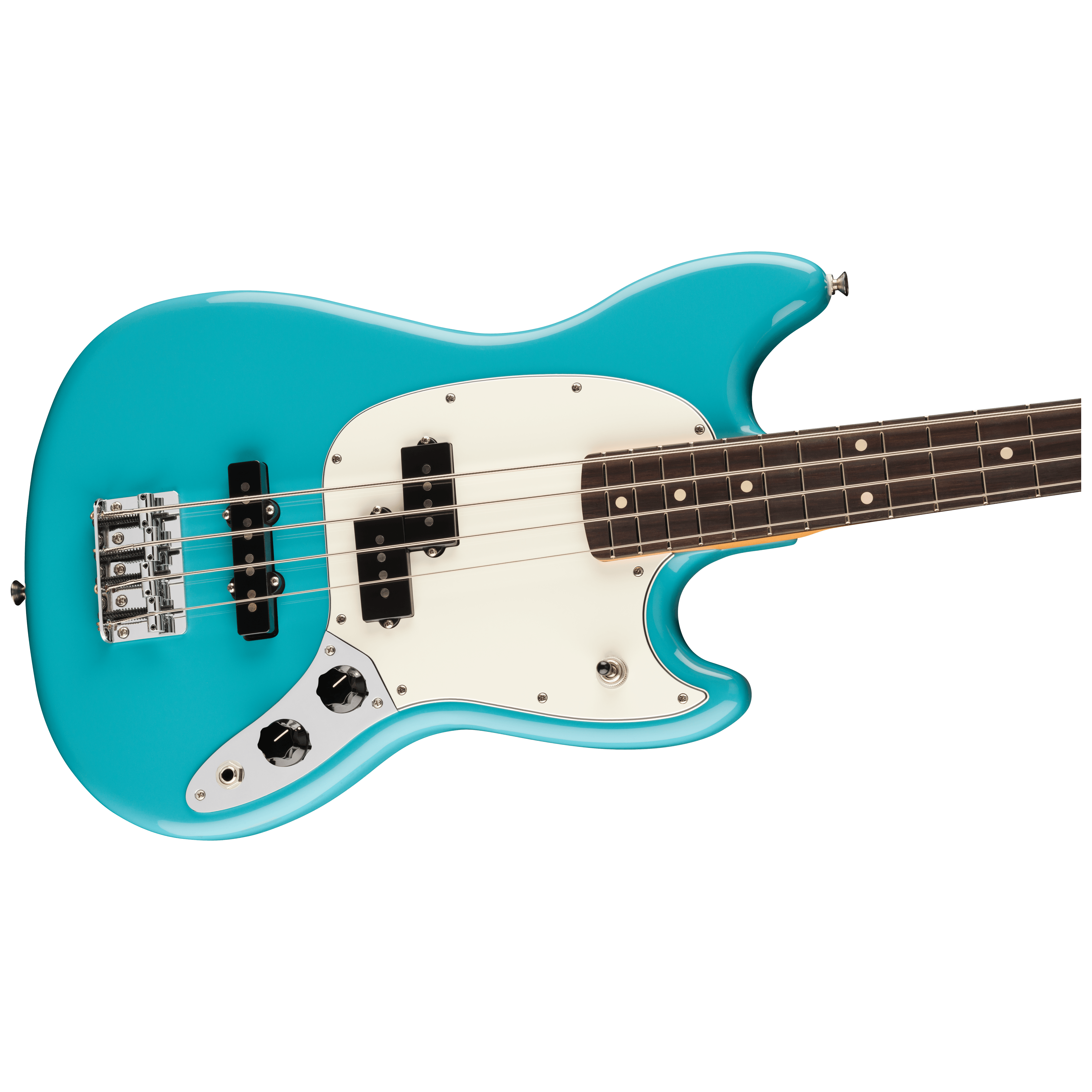 Fender Player II Mustang Bass PJ RW Aquatone Blue 2