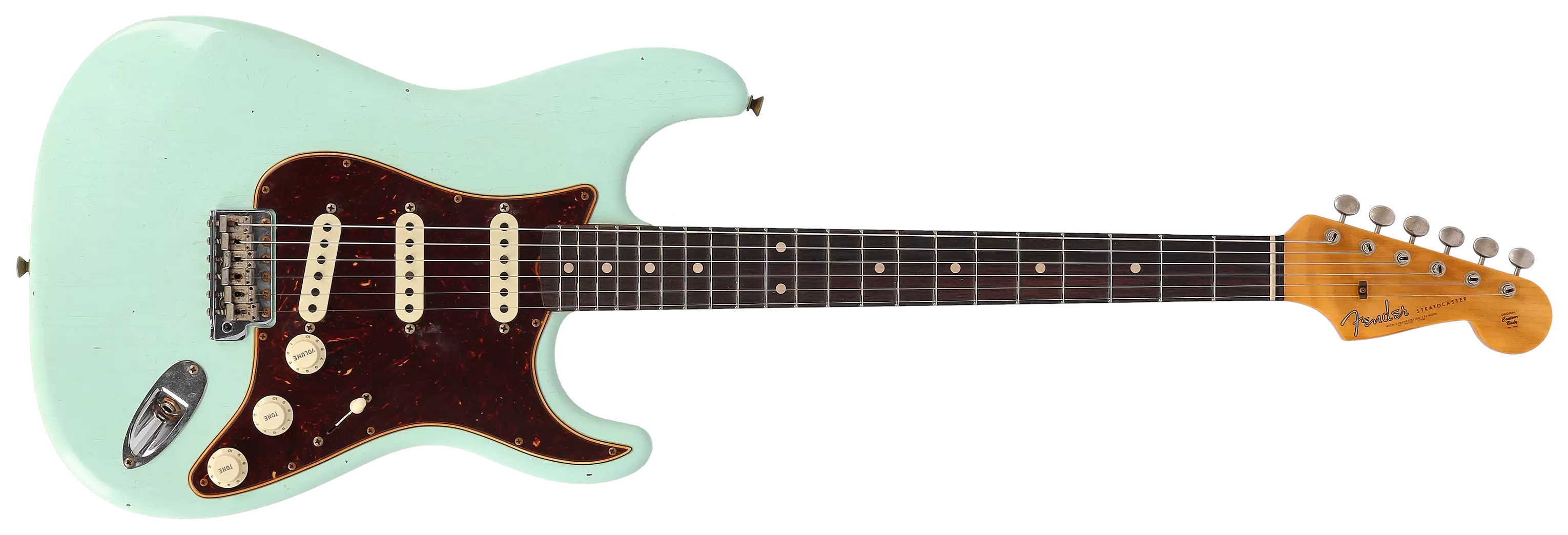 Fender Custom Shop 1962 Stratocaster Journeyman Relic Faded Aged Surf Green #R121524 1