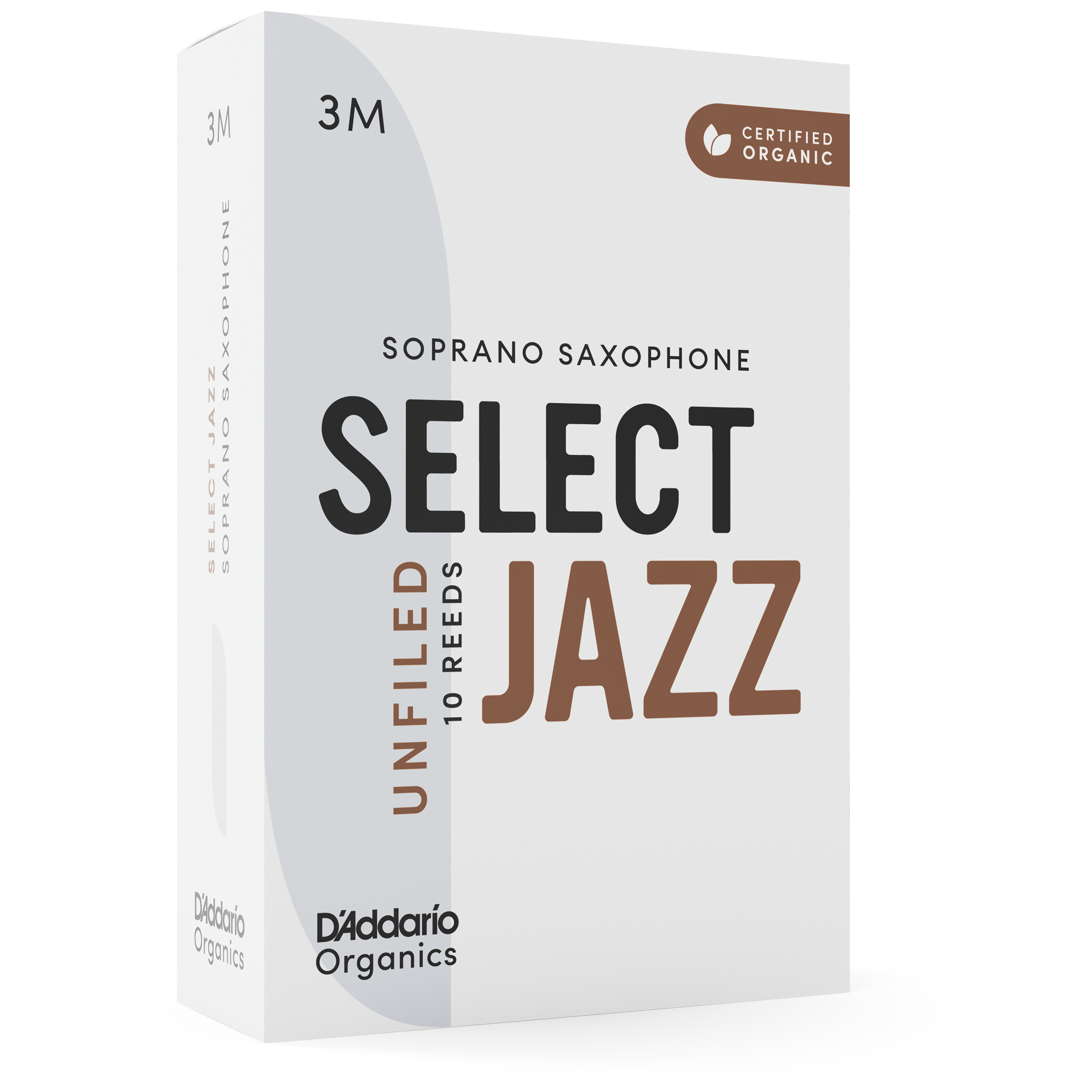 D’Addario Woodwinds Organic Select Jazz Unfiled - Sopran Saxophone 3M - 10er Pack 3