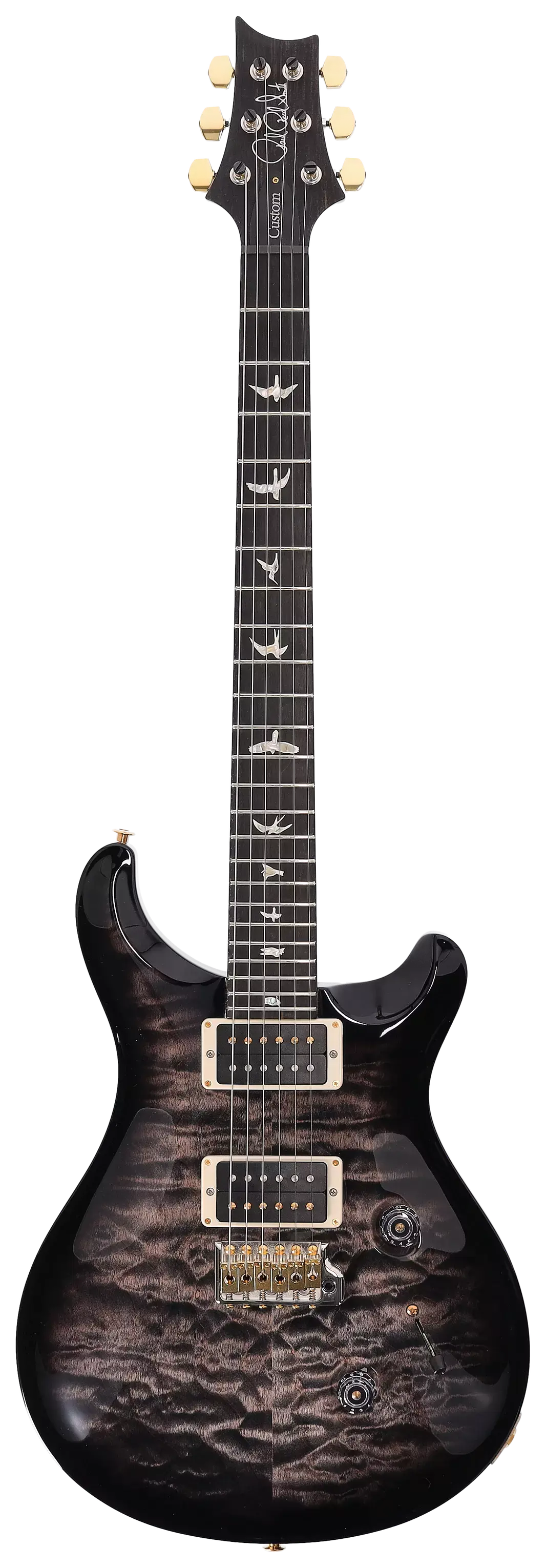 PRS Custom 24 QM Charcoal Burst 10 Top