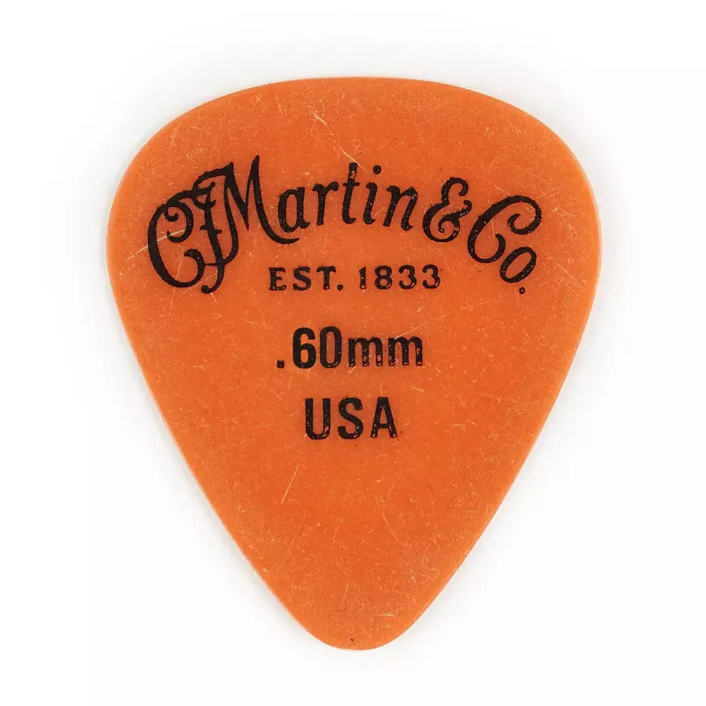 Martin Delrin Picks 0.60mm 12 pcs Orange