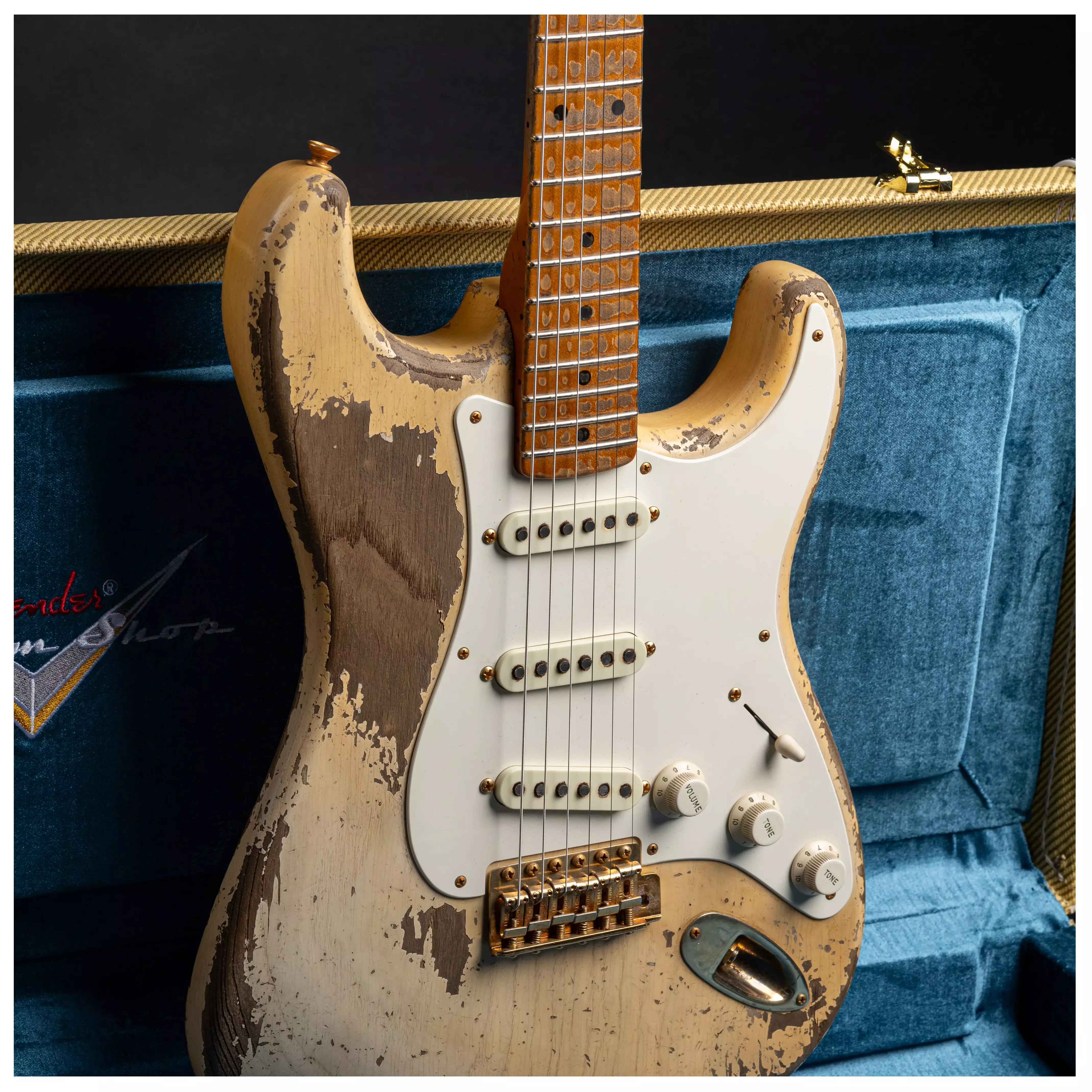 Fender Custom Shop 1955 Stratocaster HVREL WBL GH MBDW Heavy Relic Masterbuilt Dale Wilson #CZ575736 22