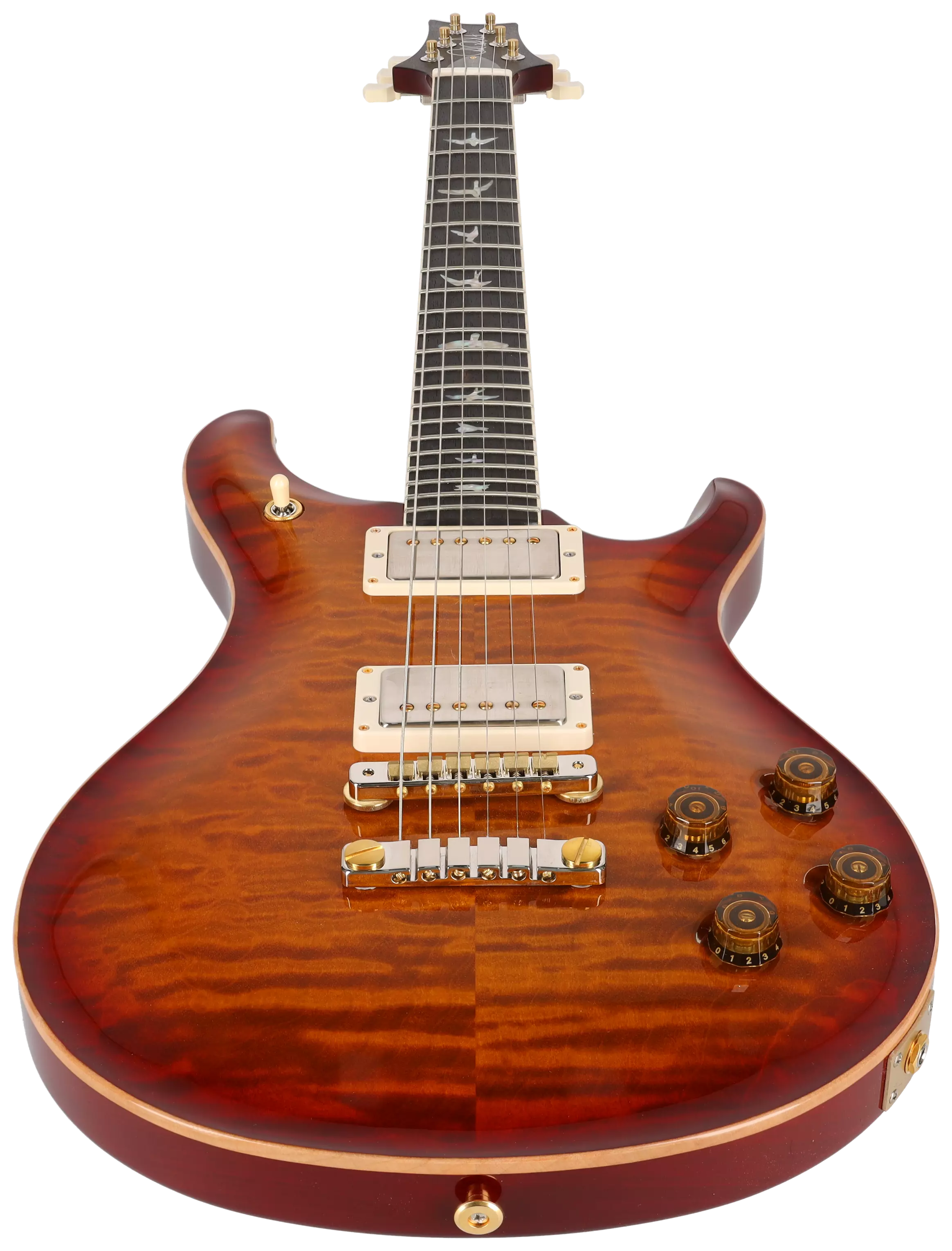 PRS McCarty 594 Dark Cherry Sunburst 10 Top Quilted Stained MN EB 3