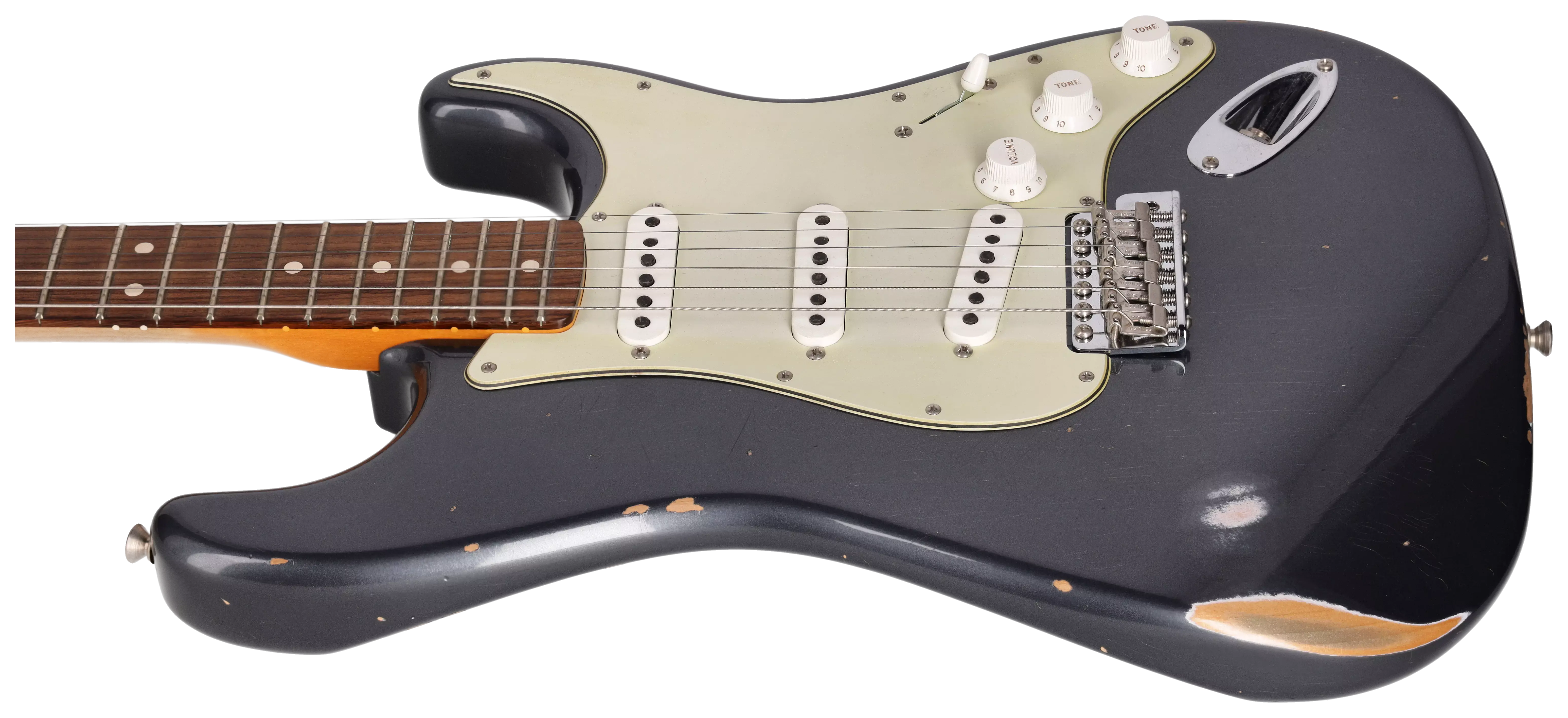 Fender Custom Shop 1963 Stratocaster Relic Aged Charcoal Frost Metallic #CZ560758 6